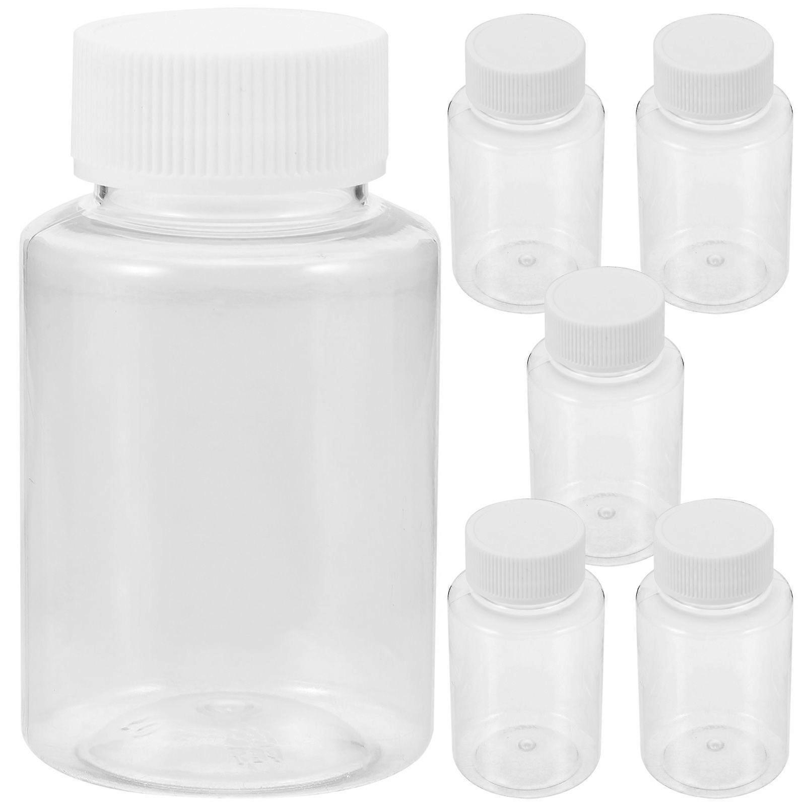6pcs בקבוקים קטנים בקבוק מדגם שמן בקבוקוני מדגם ריקים בקבוקוני אחסון לשימור נוזלים עם פקקים 100ml