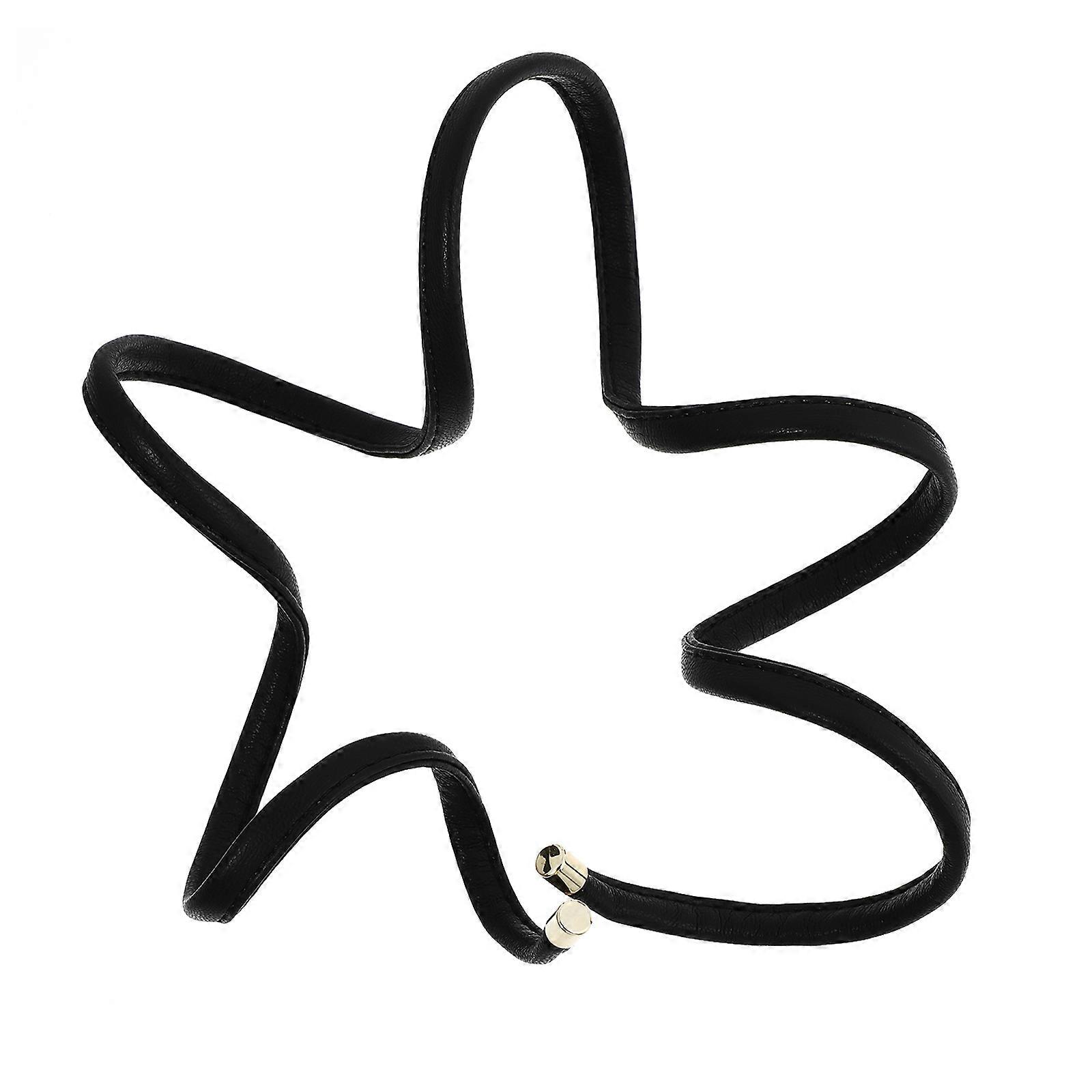 Adjustable PU Hair Tie with Flexible Wire Creative Ponytail Holder for Women, Versatile Hair Band for Various Styles and Decoration