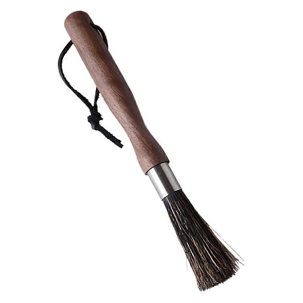 Coffee Grinder Cleaning Brush with Natural Bristles and Black Walnut Wood Handle for Espresso Machines – Durable Cleaning Tool for Home and