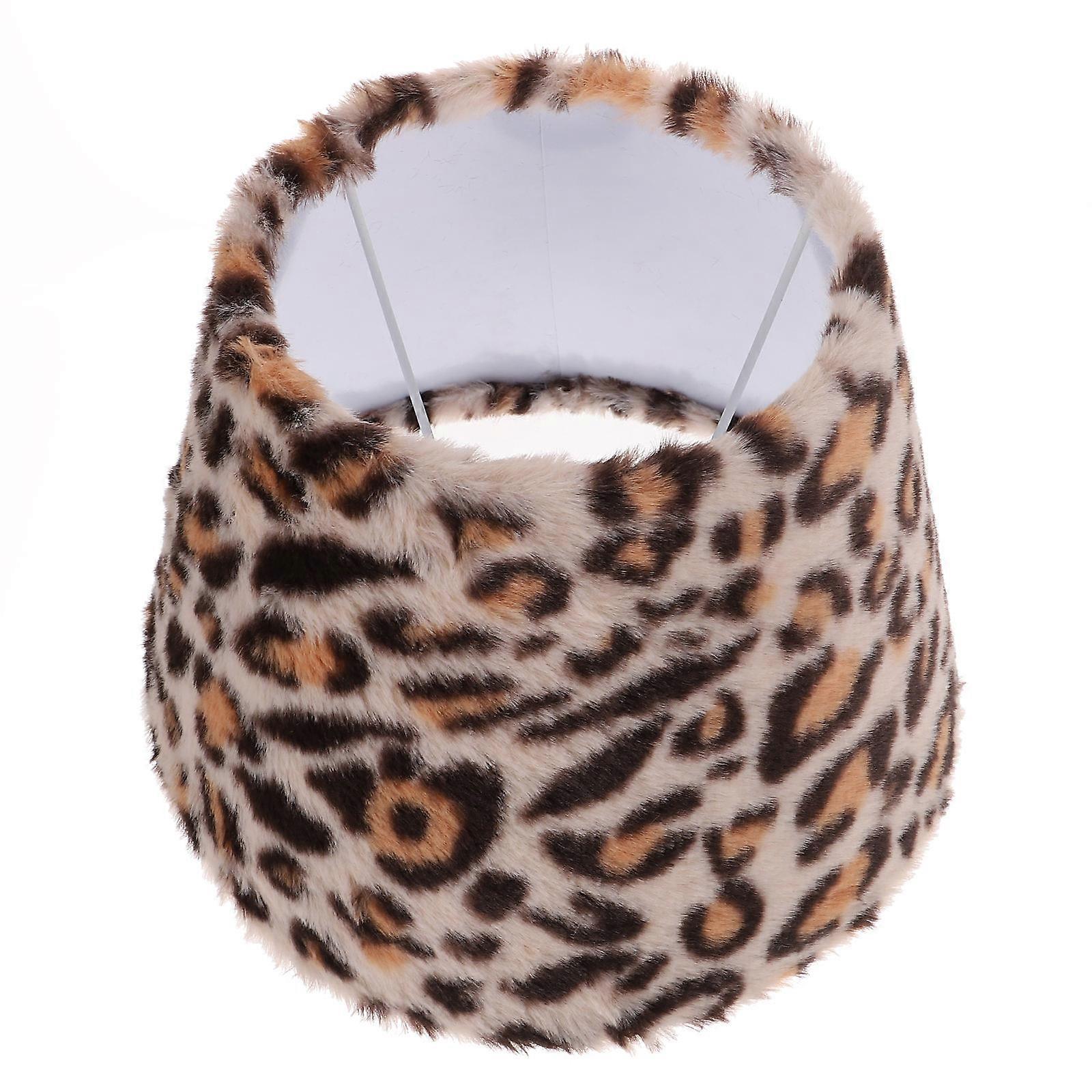Leopard Print Lampshades For Table Lamps Light Diffusion Decoration Smooth Plush 25X18X16CM 1Set