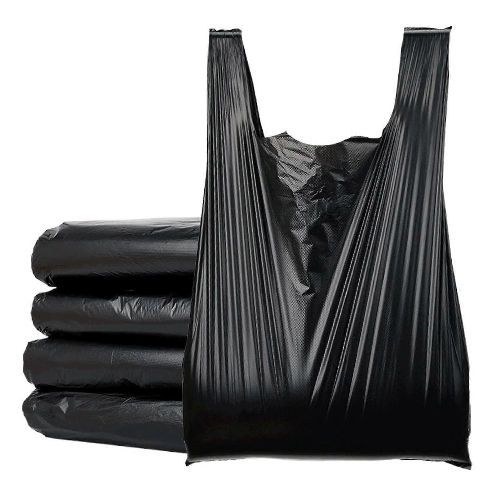 Garbage Bags 50 Count Black Bin Liners For Home Use Durable Plastic Trash Bags Black