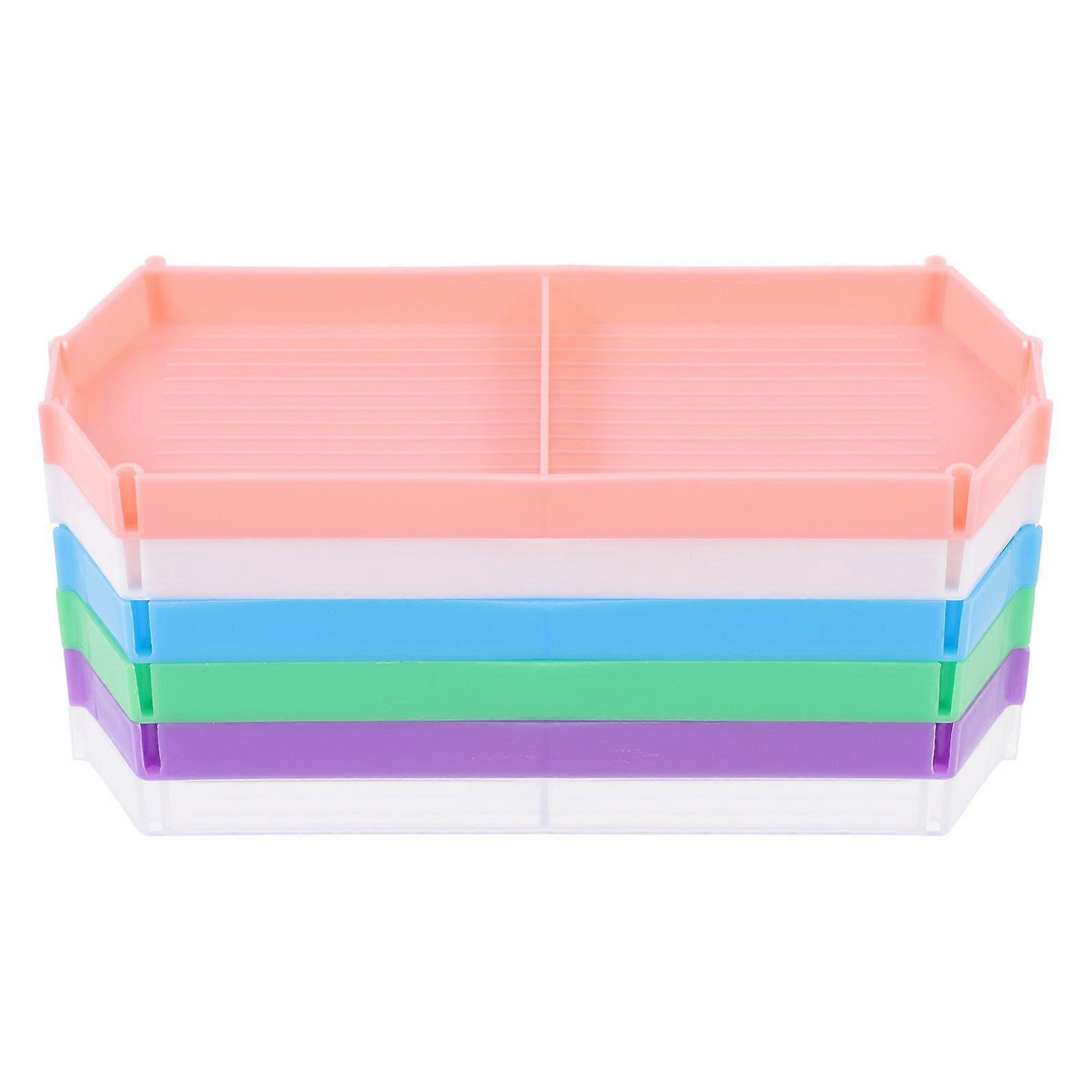 6pcs Plastic Bead Sorting Trays Large DIY Diamond Rhinestone Plate Trays