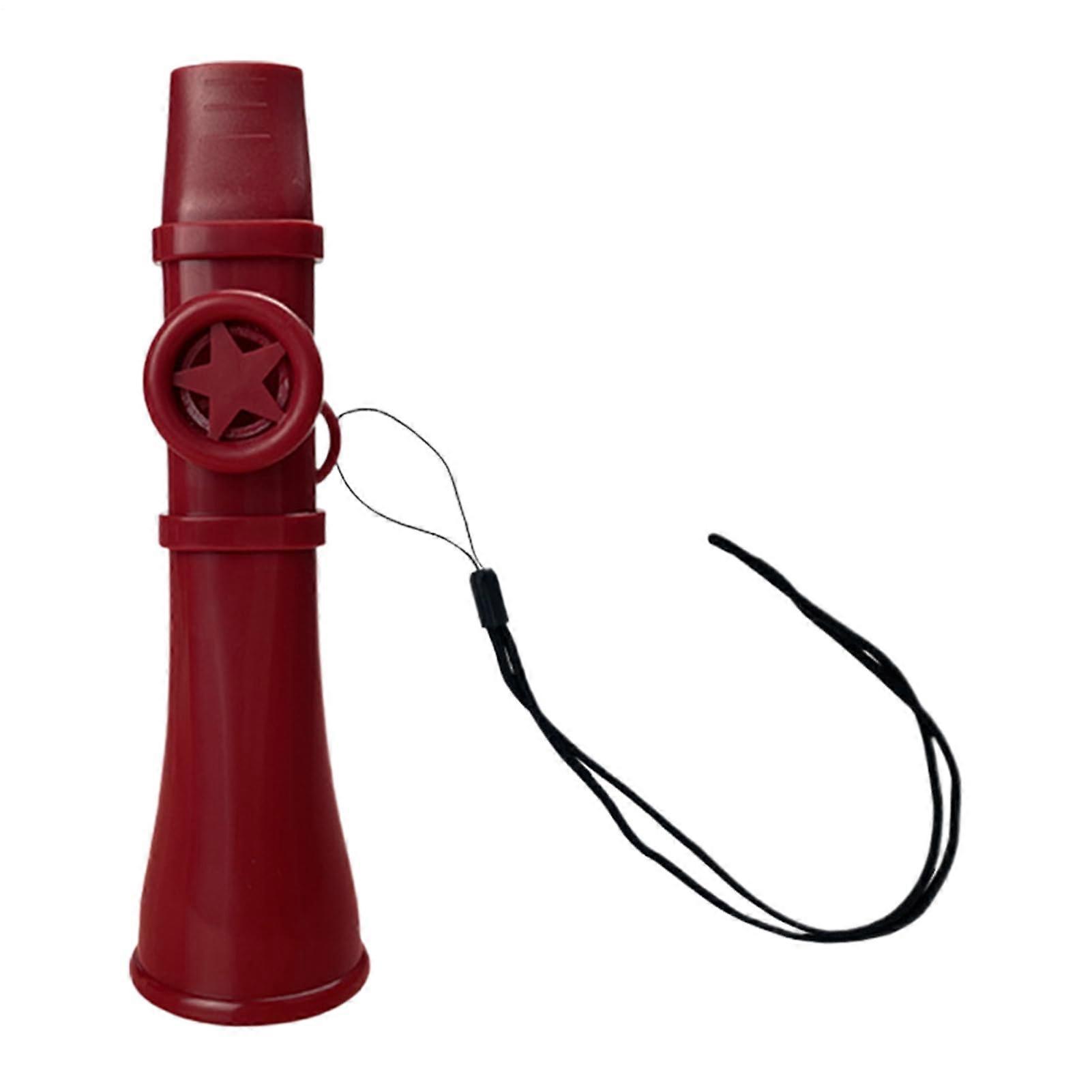 Kazoos For Adults - Plastic Red Kazoo With Clear And Stable Tone - Non-Slip Reusable Instrument For Parties And Travel