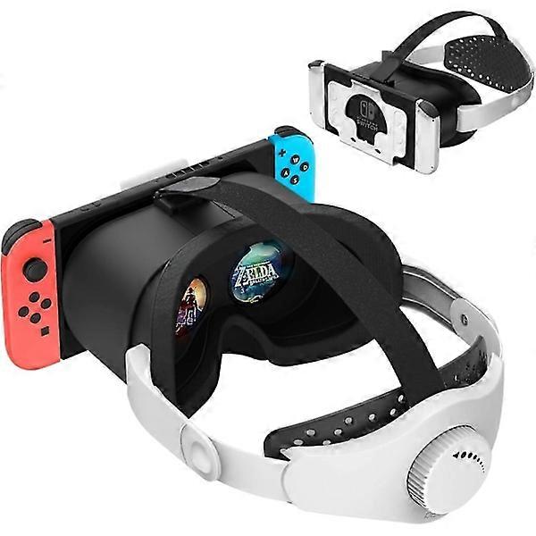 Cuffie VR aggiornate per Nintendo Switch e modello Switch OLED, occhiali Switch VR con lenti HD regolabili e archetto con pulsante di rotazione
