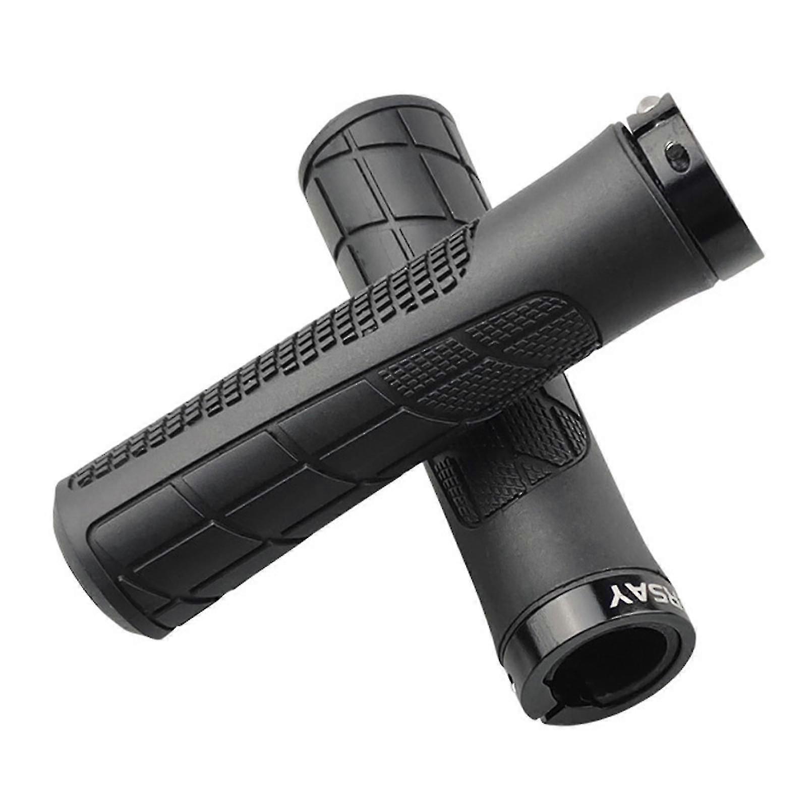 1 Pair Durable Bike Handlebar Grips Anti Slip Mtb Cycling Handle Black