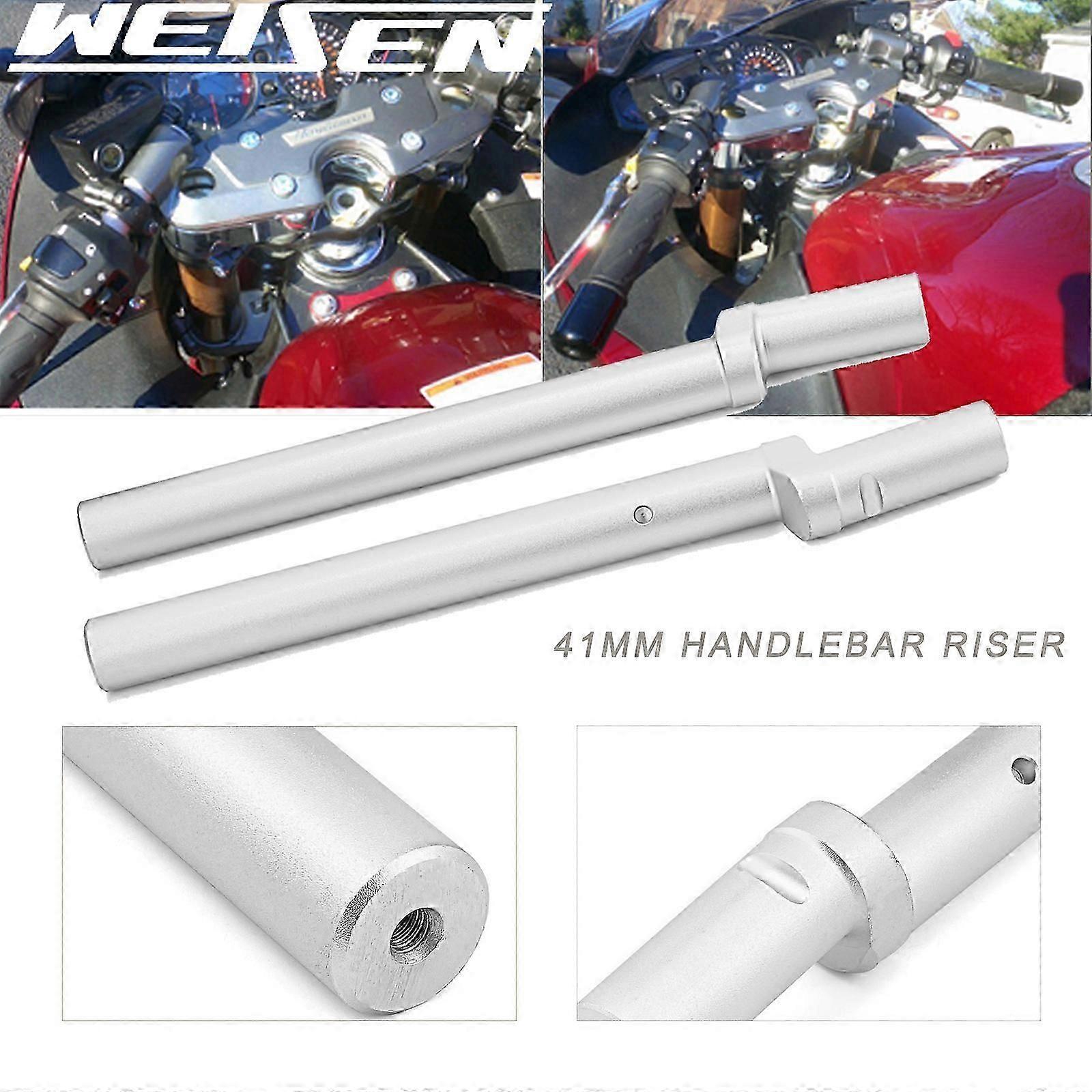 Για Suzuki Hayabusa Gsx-r 1300 2008-2023 Αξεσουάρ Μοτοσικλετών 41mm Cnc Billet Αλουμίνιο Τιμόνι Riser 12mm Pull Back