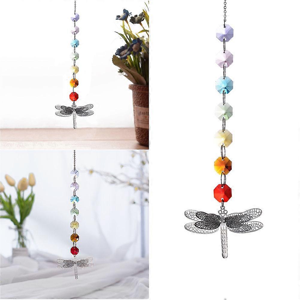 Multi Colored Octagonal Dragonfly Bead Curtain Pendant For Garden Projects And Baby Rooms 1Pc