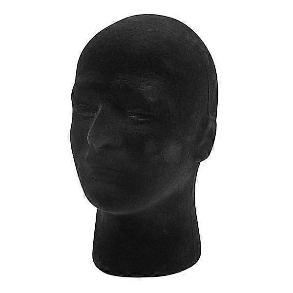 Styrofoam Foam Mannequin Head Model Wigs Glasses Cap Display Stand Black