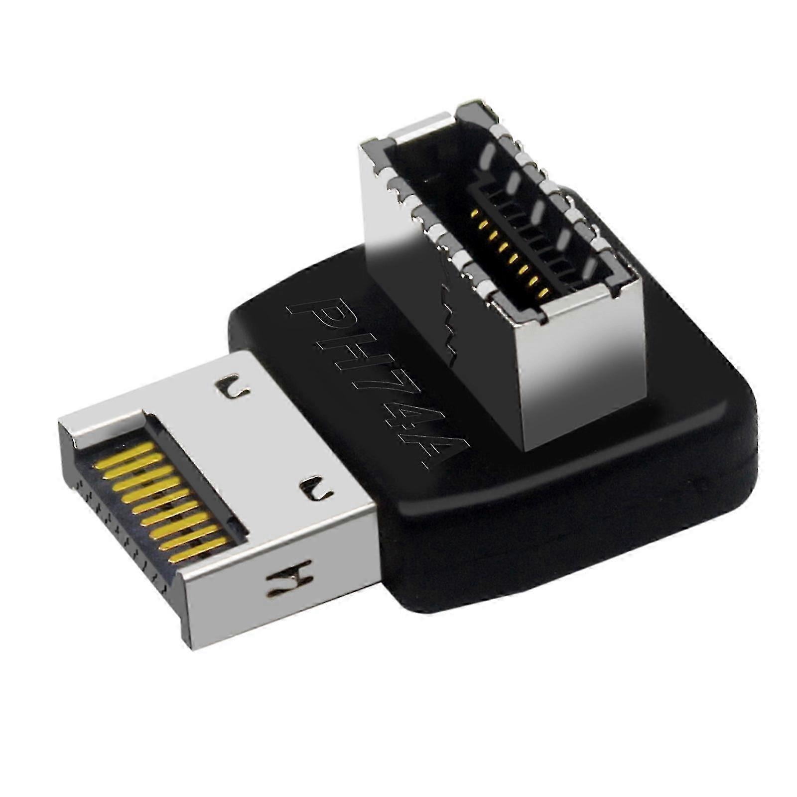 90-Grad-USB 3.1 Typ E-Adapter 10 Gbit/s Interner Anschluss an der Frontplatte PH74A/PH74B