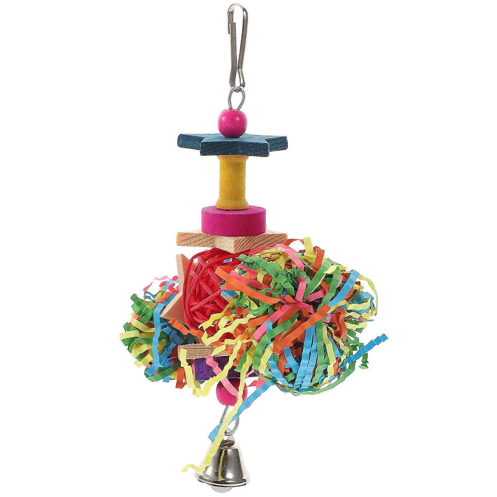 Chew Toy Parrot Colorful Parrot Chew Toy for Pet 1Pcs Beautiful Plaything