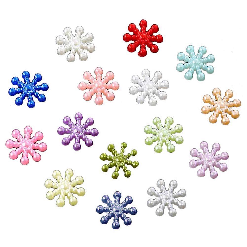 500pcs Flat Bottom ABS Snow Pearls for DIY Crafts Durable Half Shaped Imitation Pearls for Phone Shell Decoration, Scrapbooking