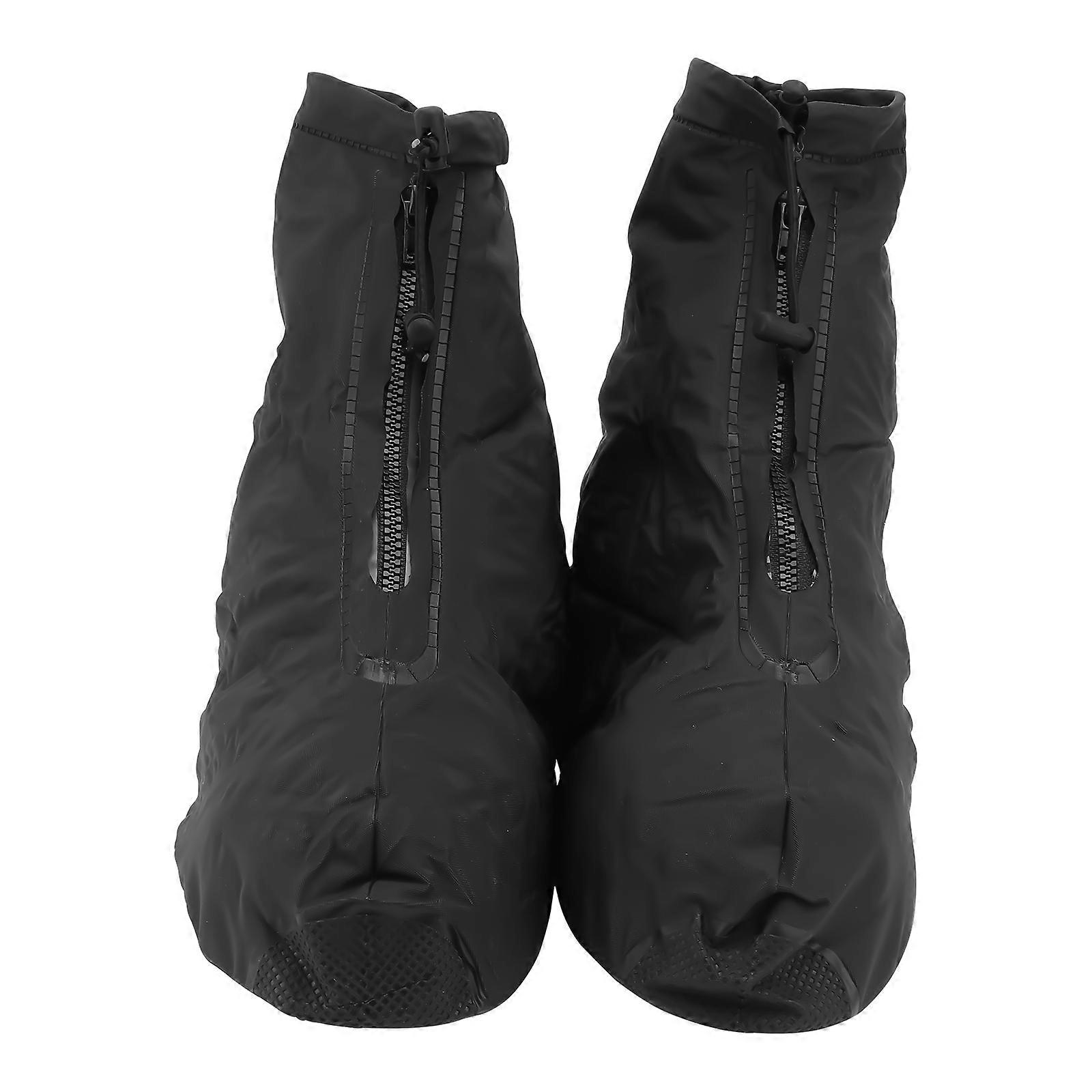 Cold Protection Cycling Overshoes Rainproof Waterproof Black 25.7X18CM 1Pair