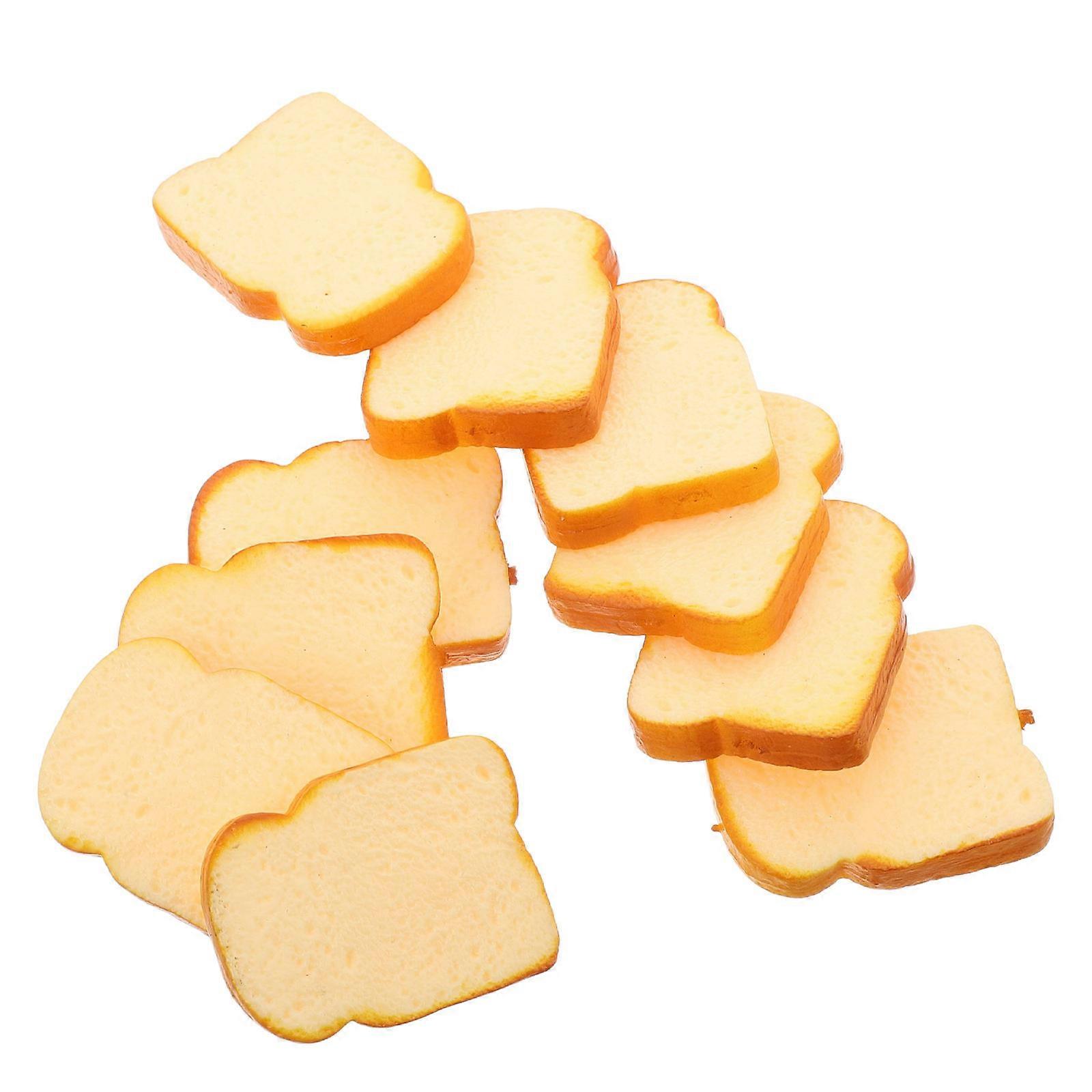Realistic Food Props Simulation Bread Model 10Pcs Suitable For Party Decorations And Mini House Decorations