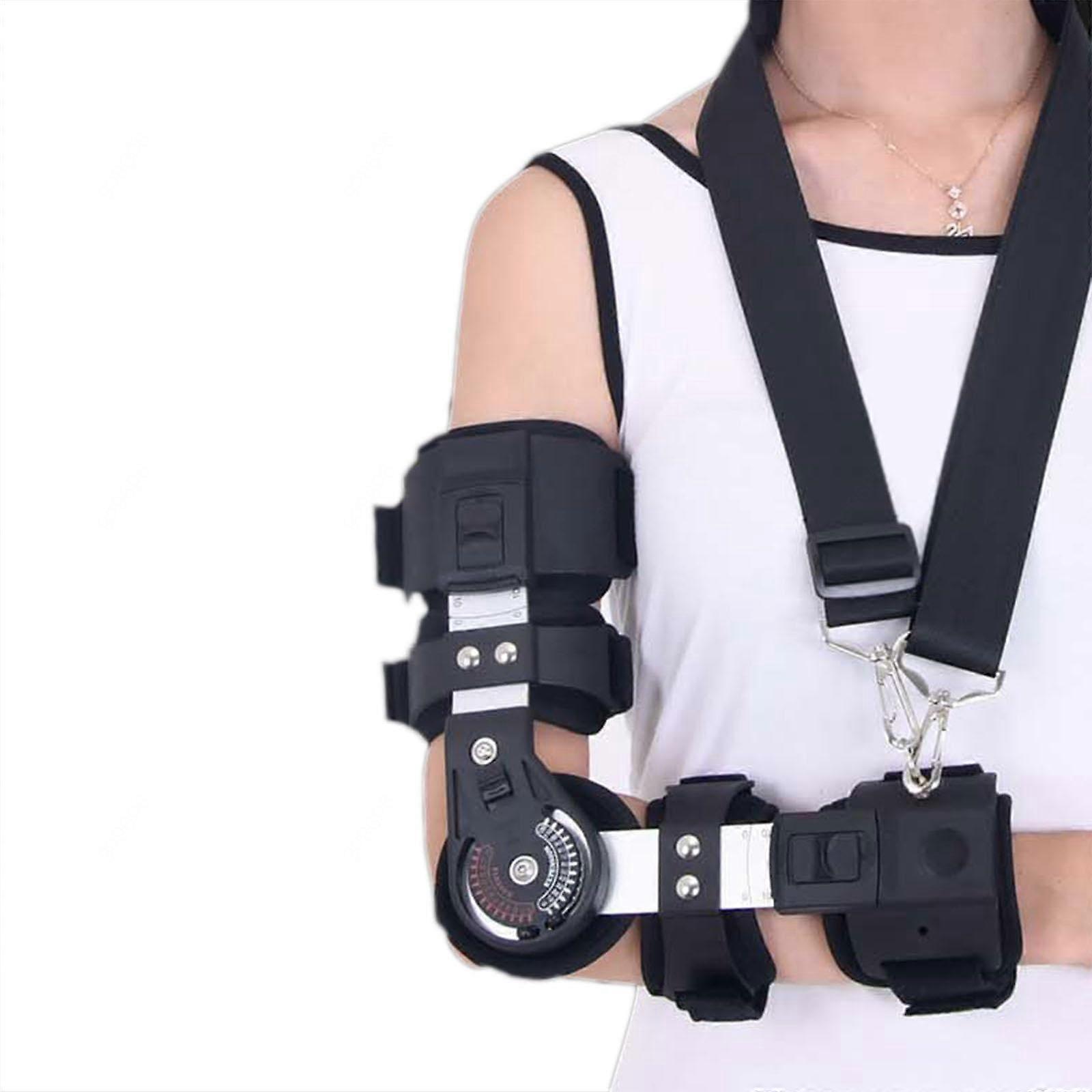 Foldable Rome Elbow Support with Belt, Unisex, Support After Surgery, Arm Injury Recovery, Arm Ligament Tendon Repairs Left Right Arms Optional, Left
