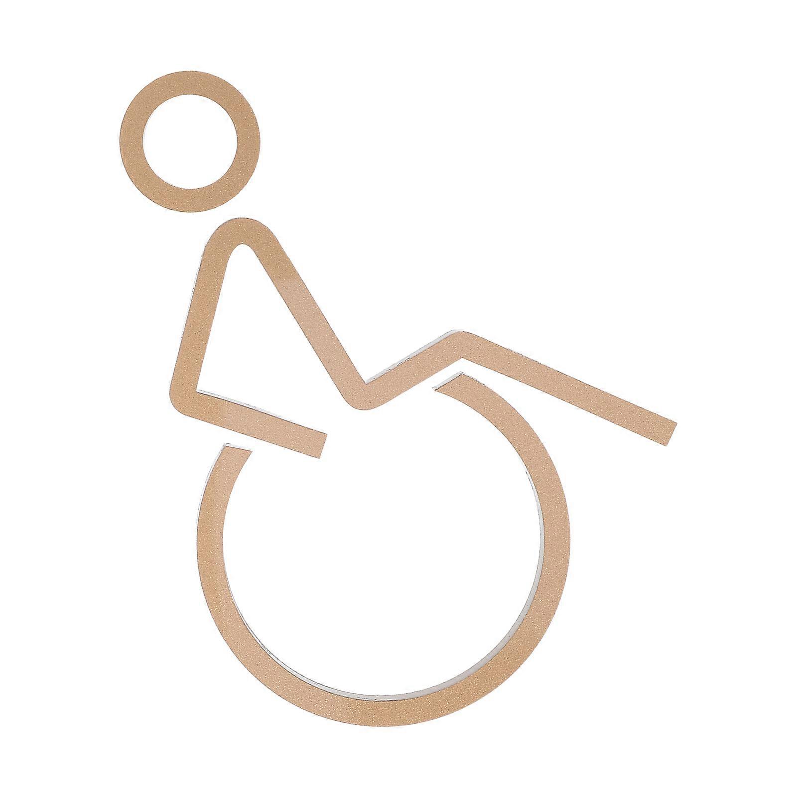 Rollstuhl-WC-Schild selbstklebendes zugängliches Badezimmerschild modernes Acryl-Behindertensymbol-Aufkleber für die Türnutzung