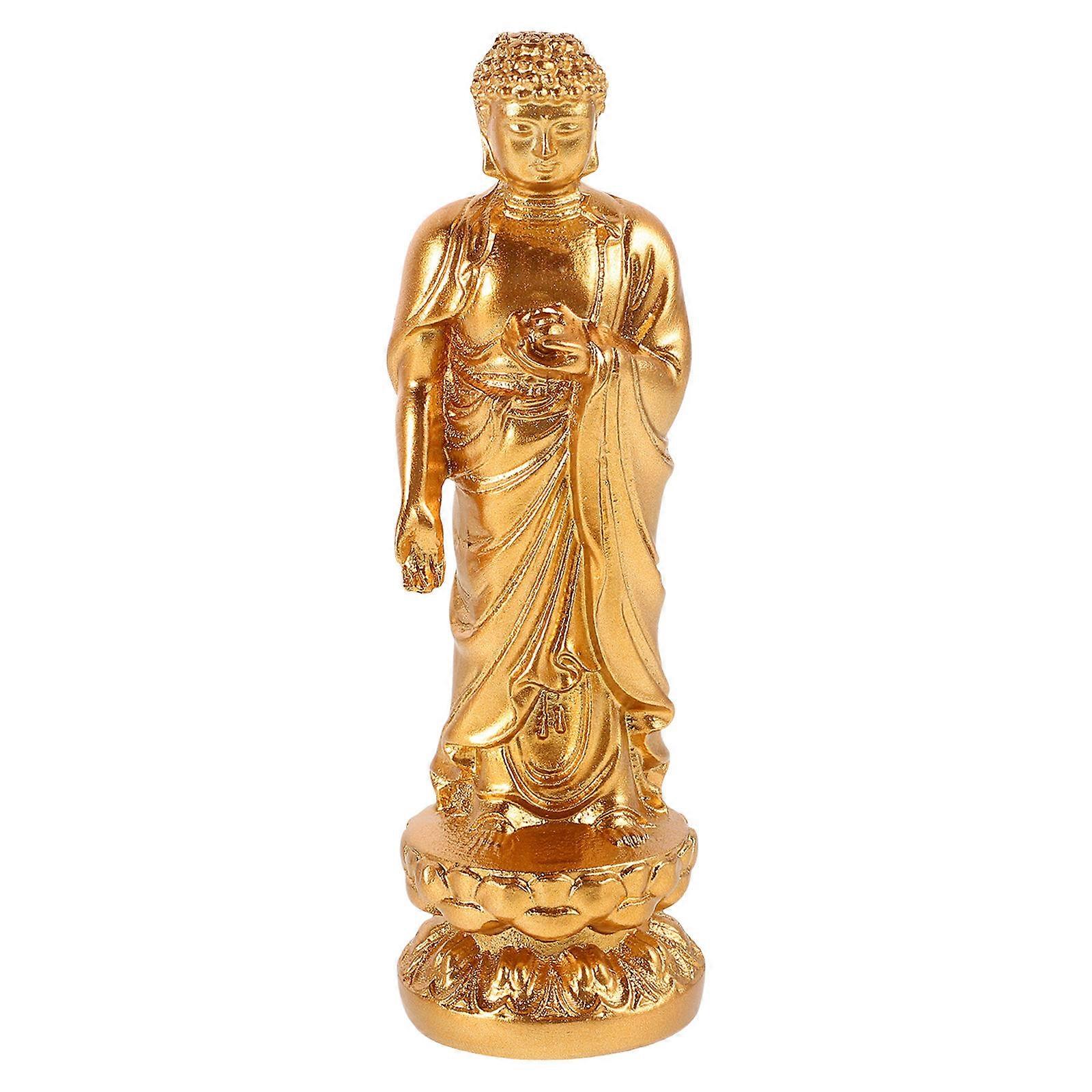 Golden Resin Buddha Statue for Home Decoration with Craftsmanship and Detailed Design Resin