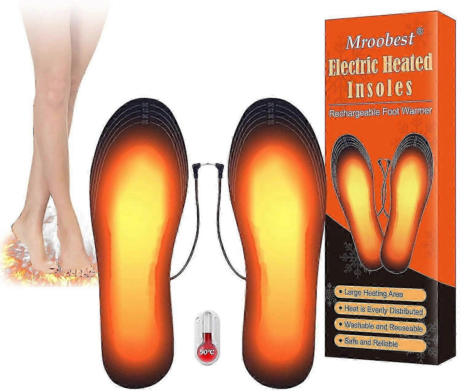 Electric heated insole, thermal insole, usb rechargeable shoe heating
