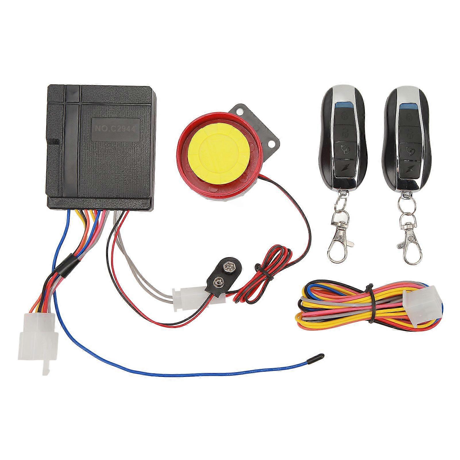 High sensitivity motorbike alarm system with remote