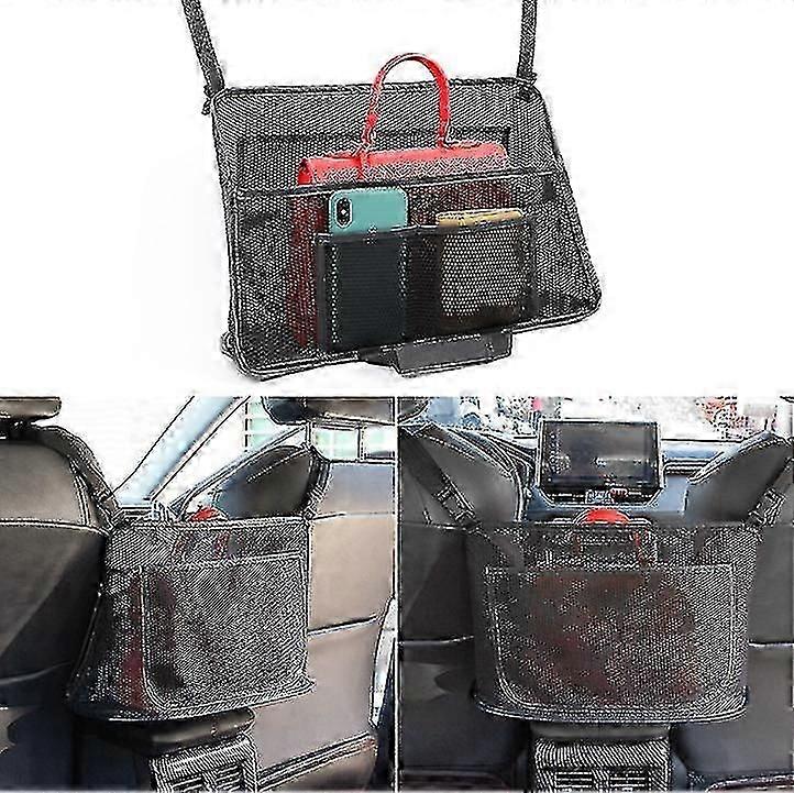 Car Net Storage Holder Pocket Net Bag Advinced Organizer Mesh Handbag Handbag Storage Bag Seat Side