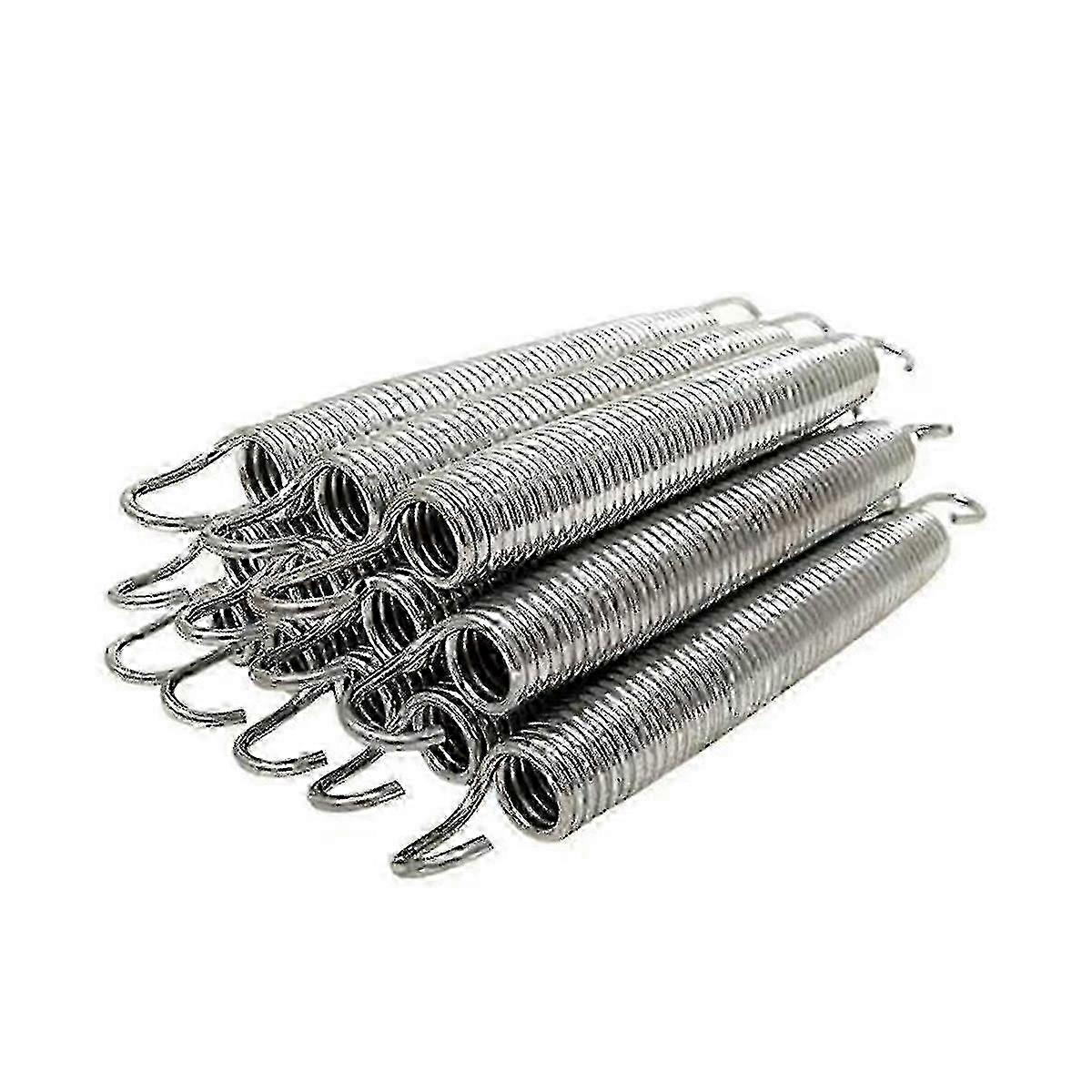 12-Pack 6.5" Trampoline Spring Steel Replacement Kit for Extra Bounce - Silver