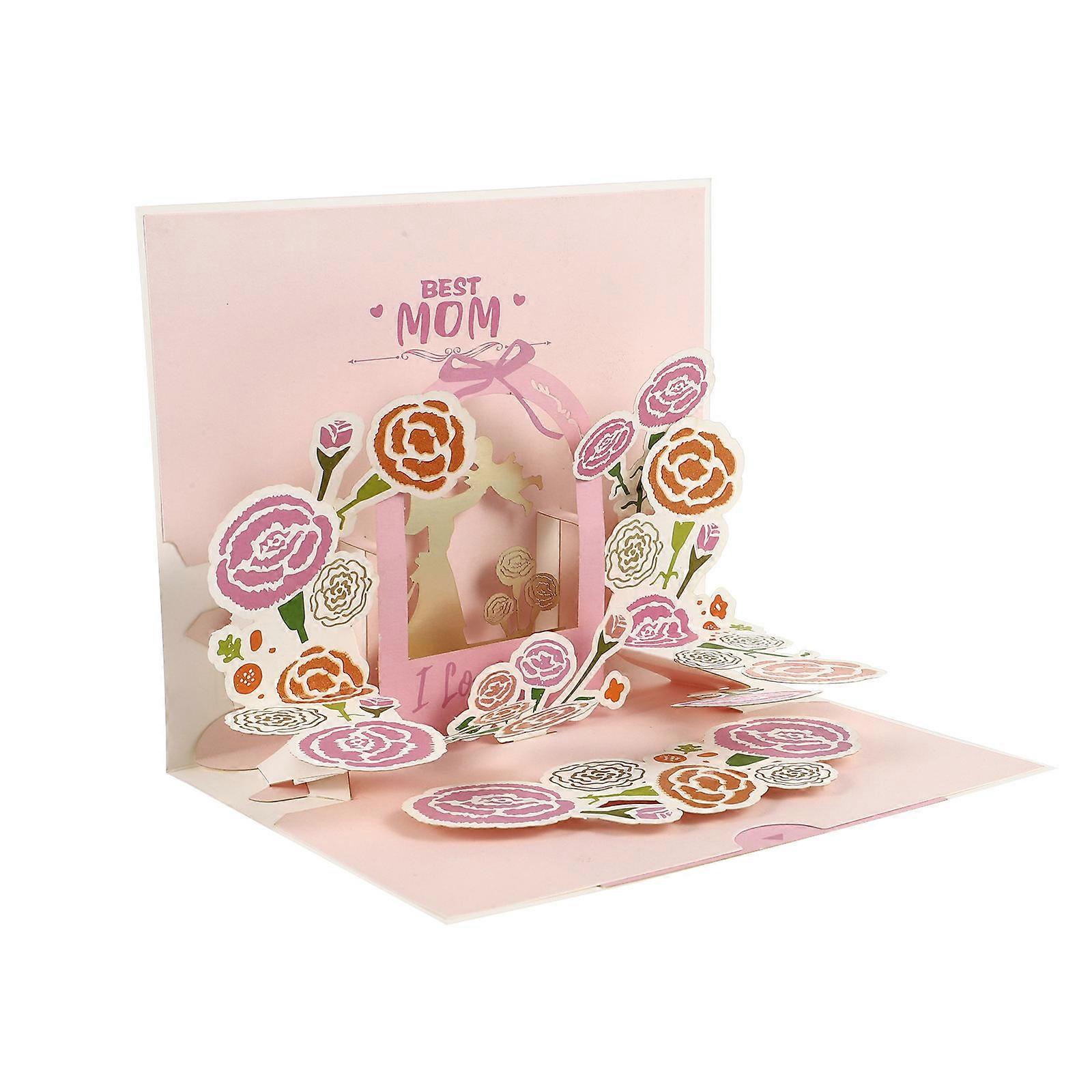 3D Flower Shaped Greeting for Paper Assorted Color