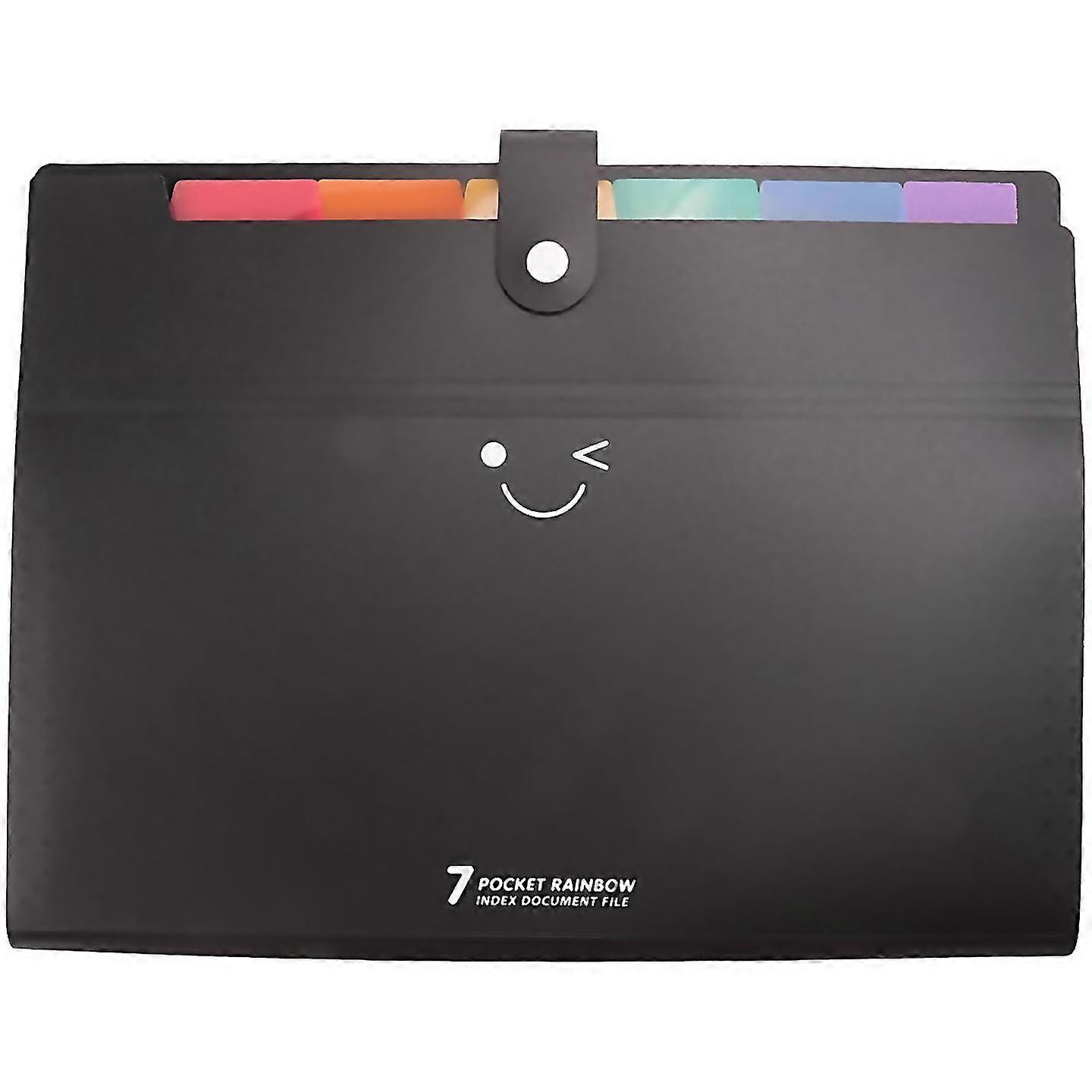 For Expanding File Folders 7 Pockets A4 Plastic File Folder Organizer