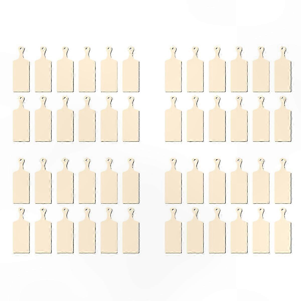 Unfinished Wooden Mini Cutting Boards with Handles, 48 Pcs Craft Paddle Blanks for DIY Projects