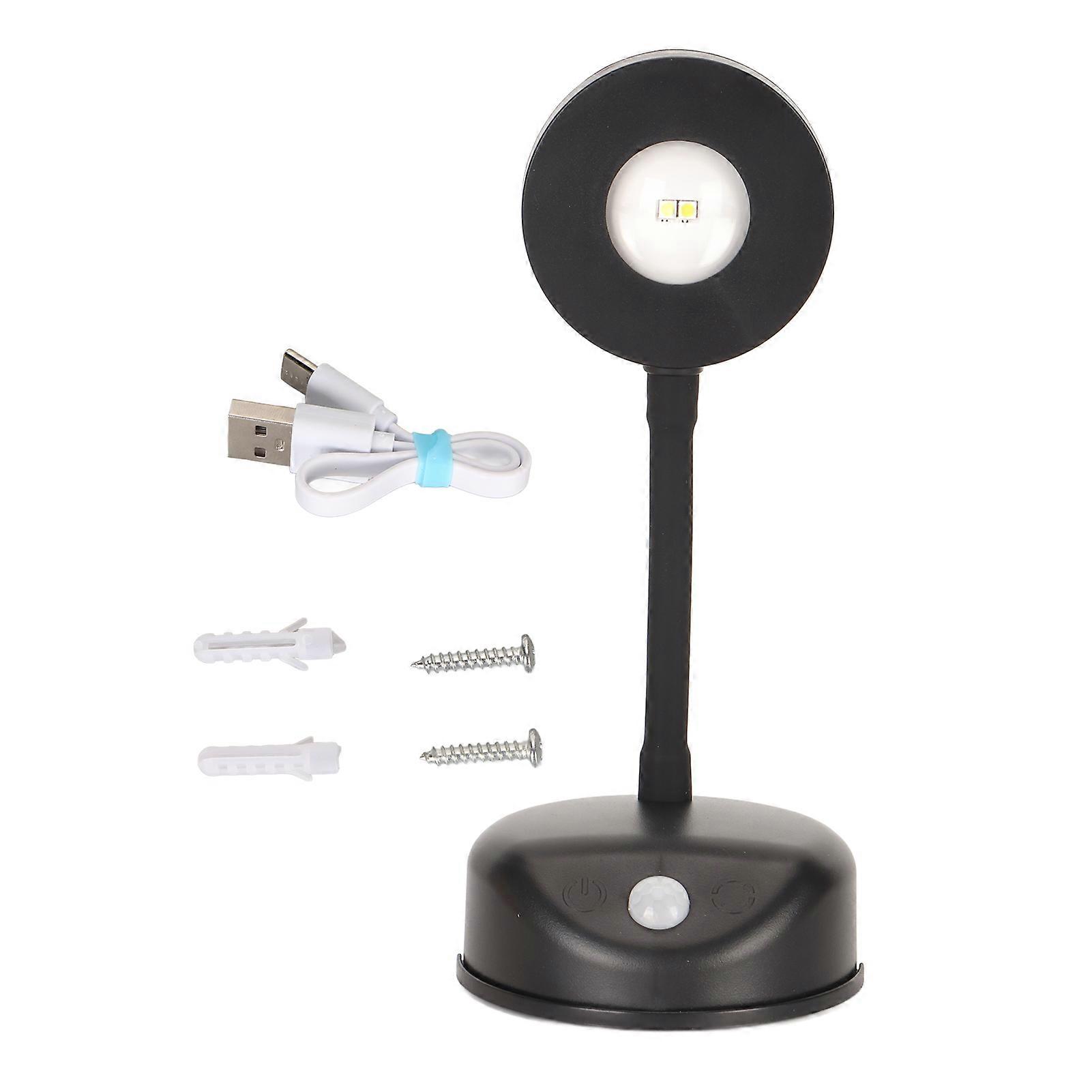 Black Rechargeable LED Wall Sconce with Motion Sensor, Dimmable & 3 Color Options