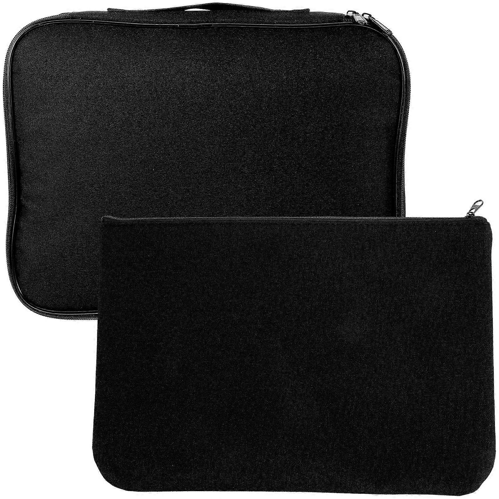 2pcs Document Lock Bag, Multi Functional Organizer with Combination Lock, Large Capacity Storage for Passports, Files and Important Documents