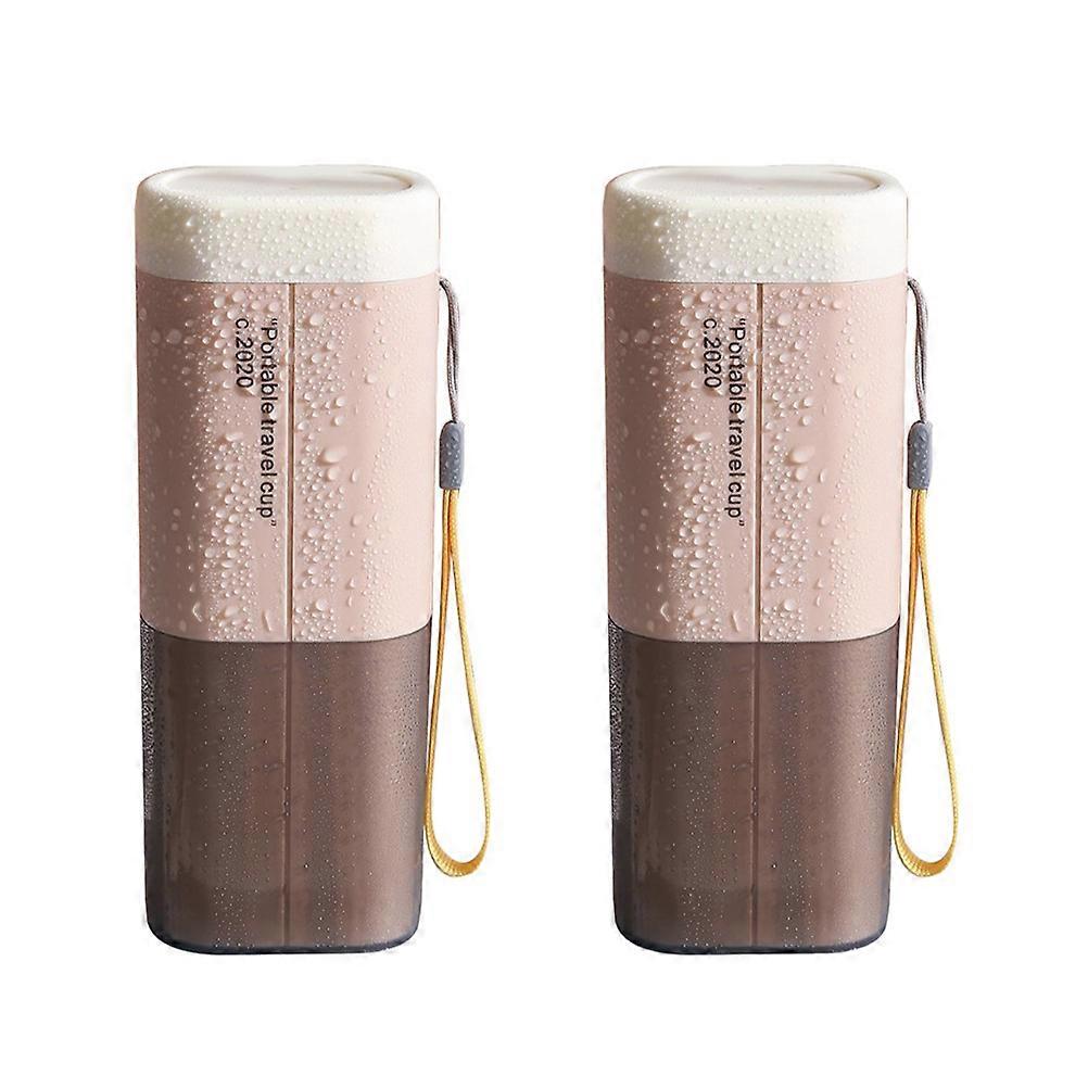 2Pcs Portable Toothbrush Cases and Mouth Wash Cups for Traveling