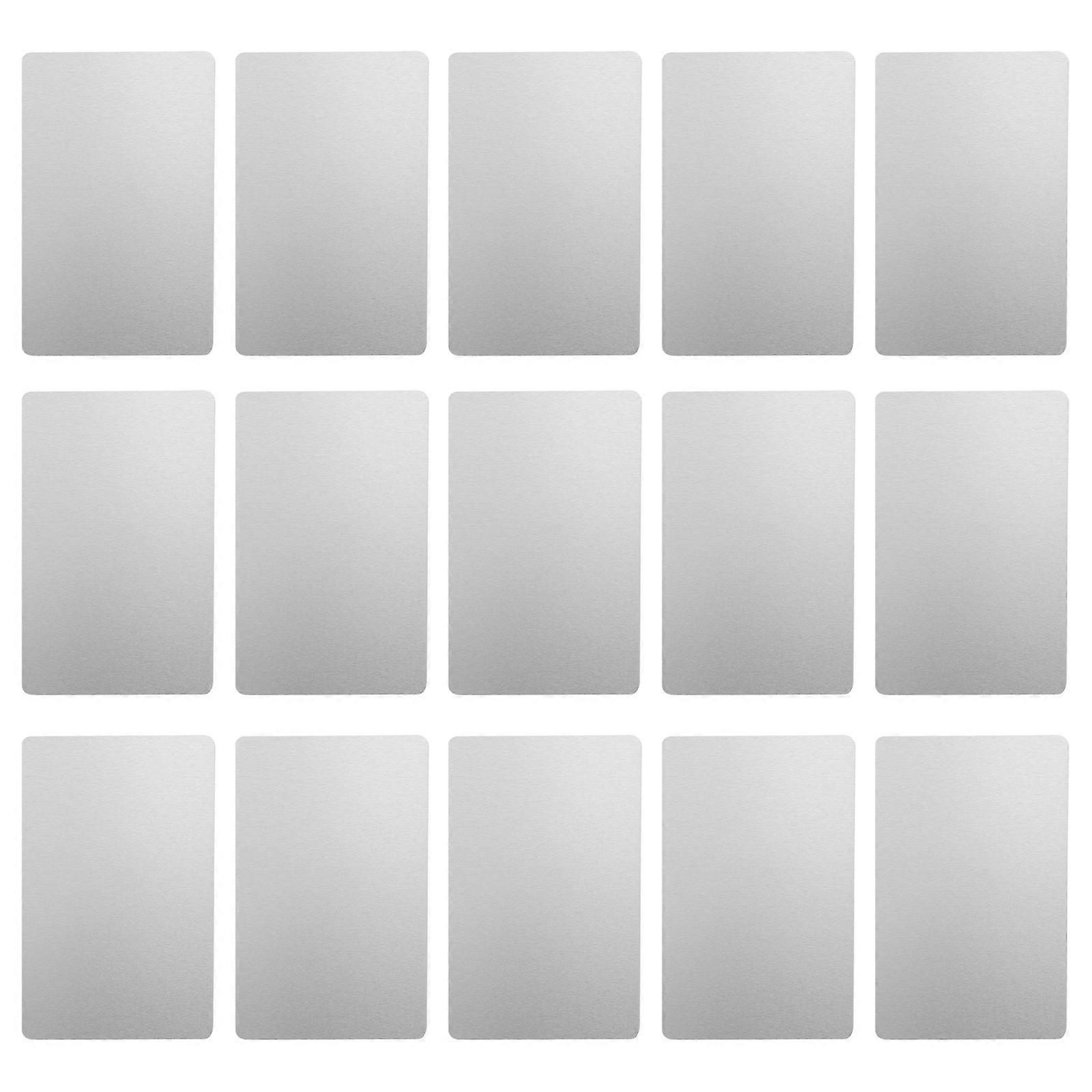 Metal Business Visiting Name Cards 50Pcs Engraving Machine Test Cards For Business Networking 8.50X5.50X0.10CM Silver Finish