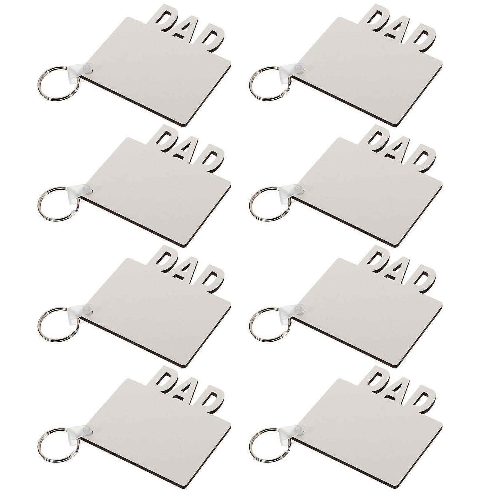 Wooden Keychain Heat Transfer for 8Pcs Sublimation Blank Key Chains