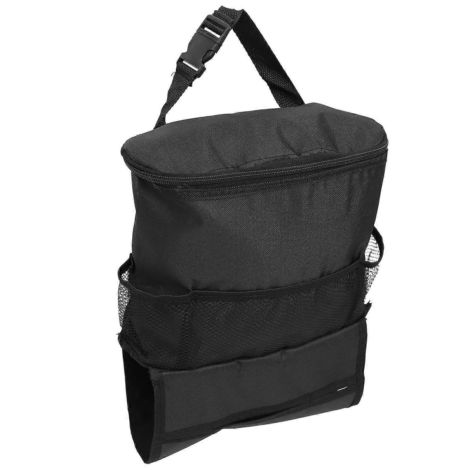 Car Back Seat Organizer with Insulated Cooler Bag, Oxford Material, Large Capacity for Snacks, Magazines, and Travel Essentials