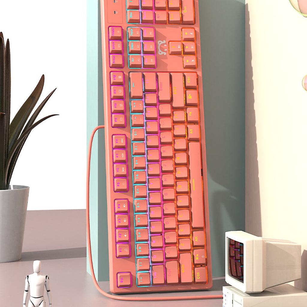 Mechanical 104 Keys Wired Gaming Keyboard Green/Red Switch with Frosted ...
