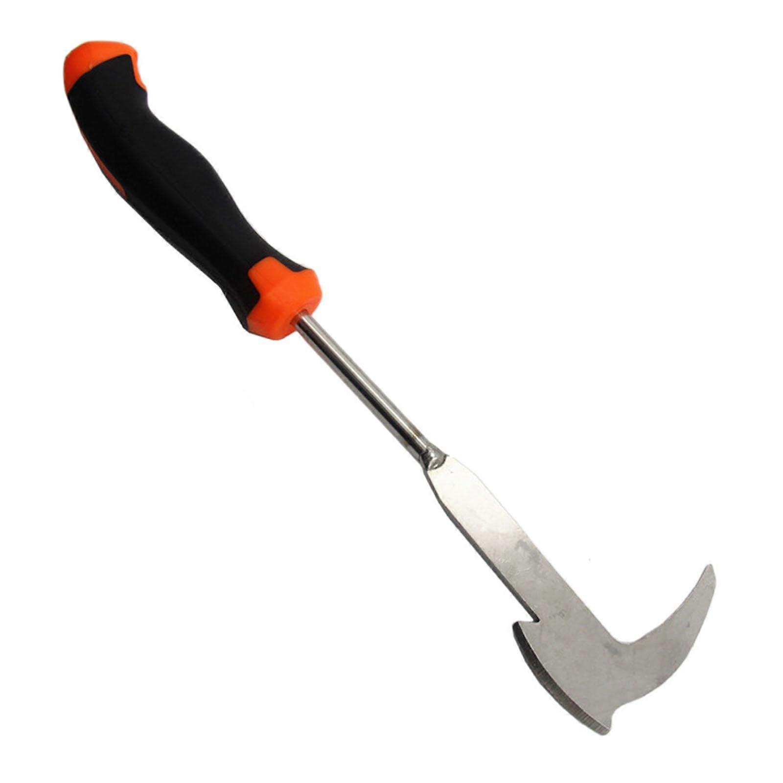 Grout Scraper 30 cm with Wooden Handle Weed Cutter With Serrated Edge Weeder For Removing Moss And Weeds Khaki