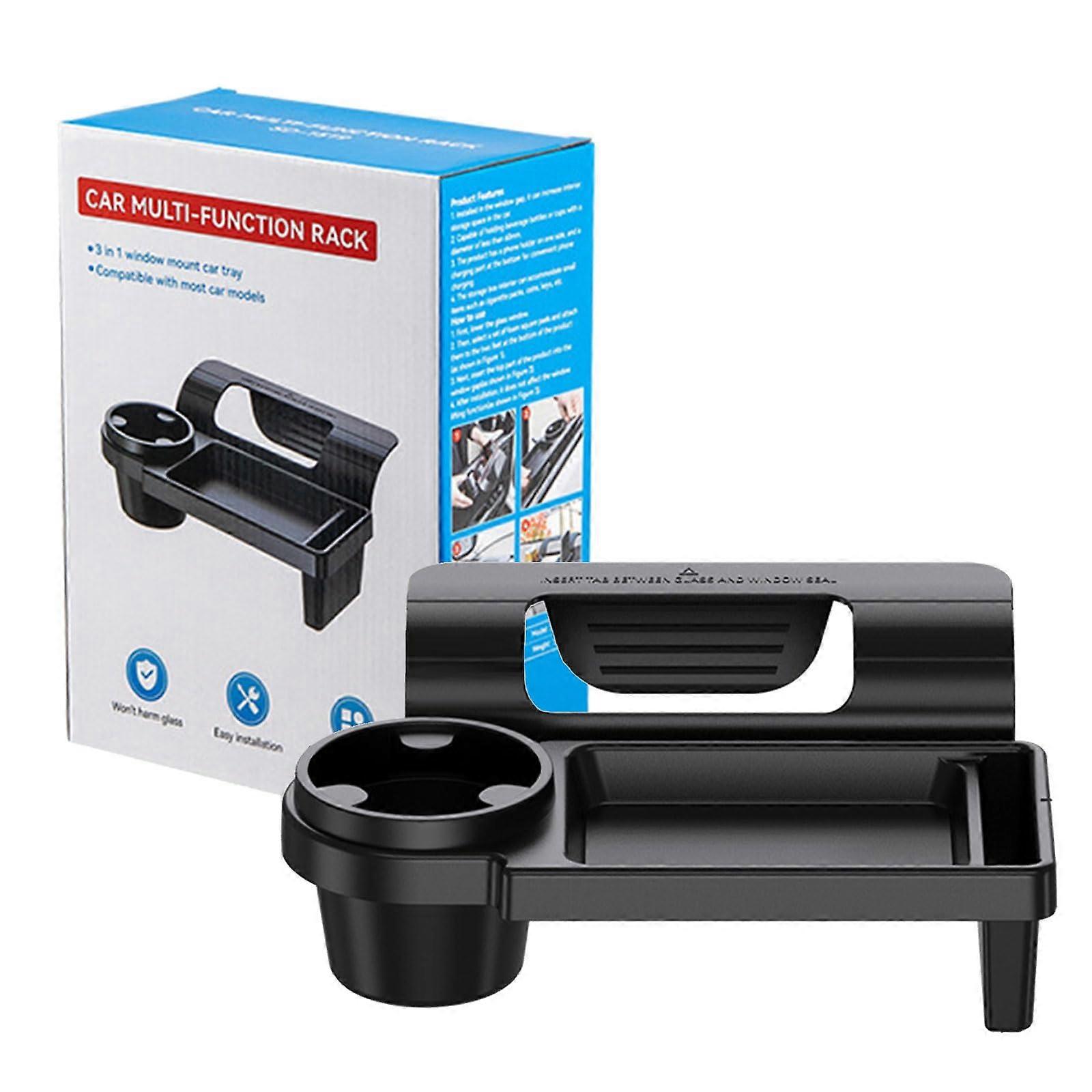 Practical Car Storage Box with Cup Holder and Hanging Phone Holder for Tidy Interior'