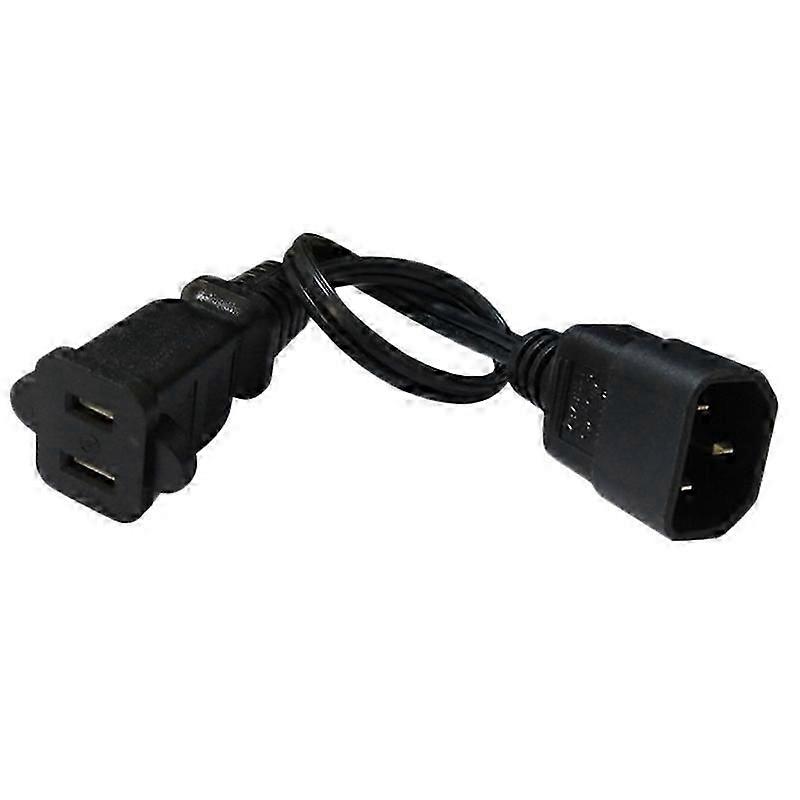 IEC 320 C14 Male Plug to USA 2Pin Female Socket Power Adapter Cable,C14 to Nema 1-15R 2P Power Adap