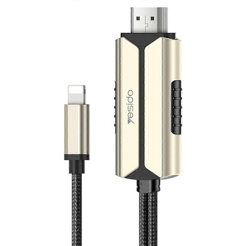 YESIDO HM13 2m Cable Sync Screen Connector HDMI Adapter for iPhone iPad to TV