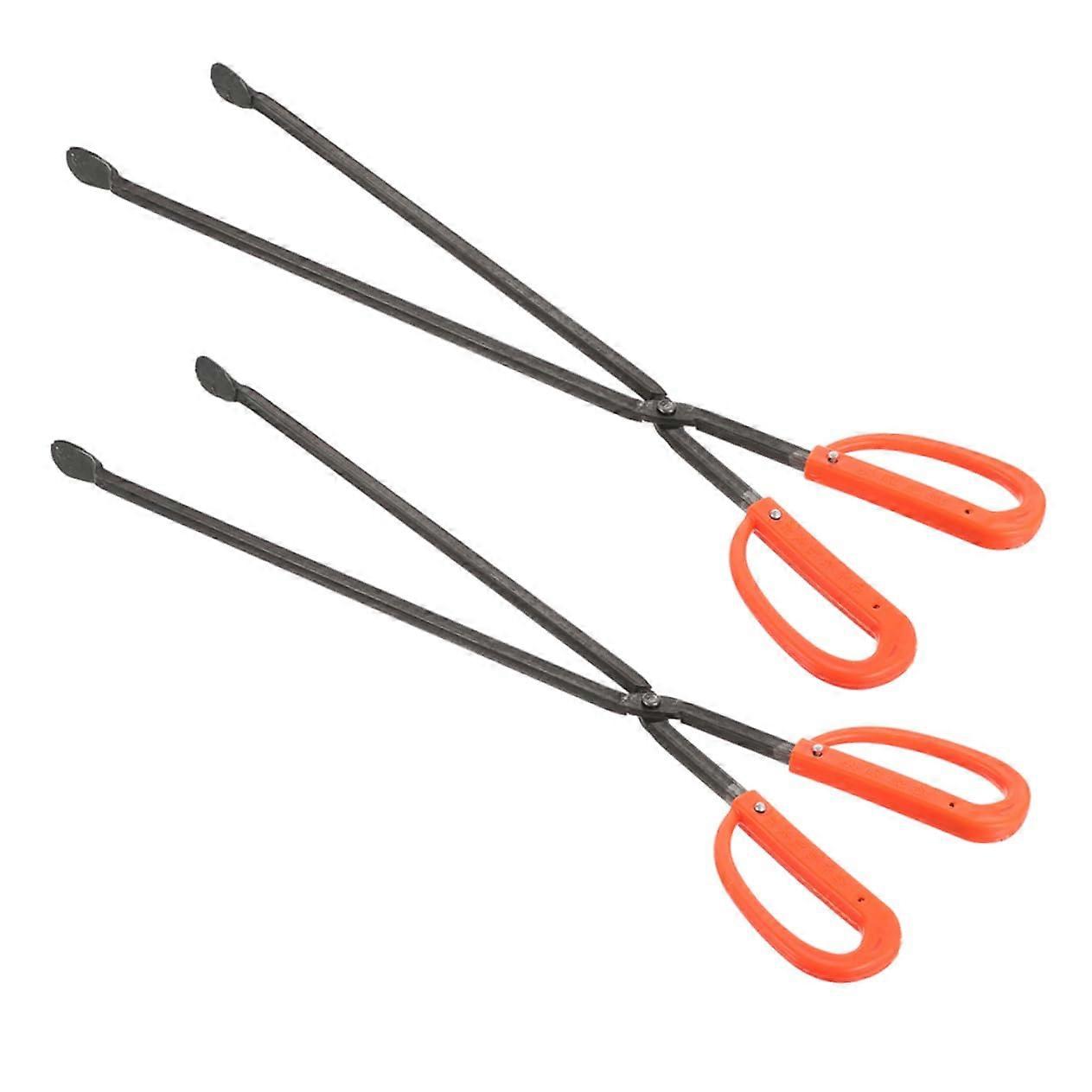 Pack of 2 Plastic Tongs Barbecue Tool with Rubbish Collector and Crab Grabber Function for Easy Waste Pickup