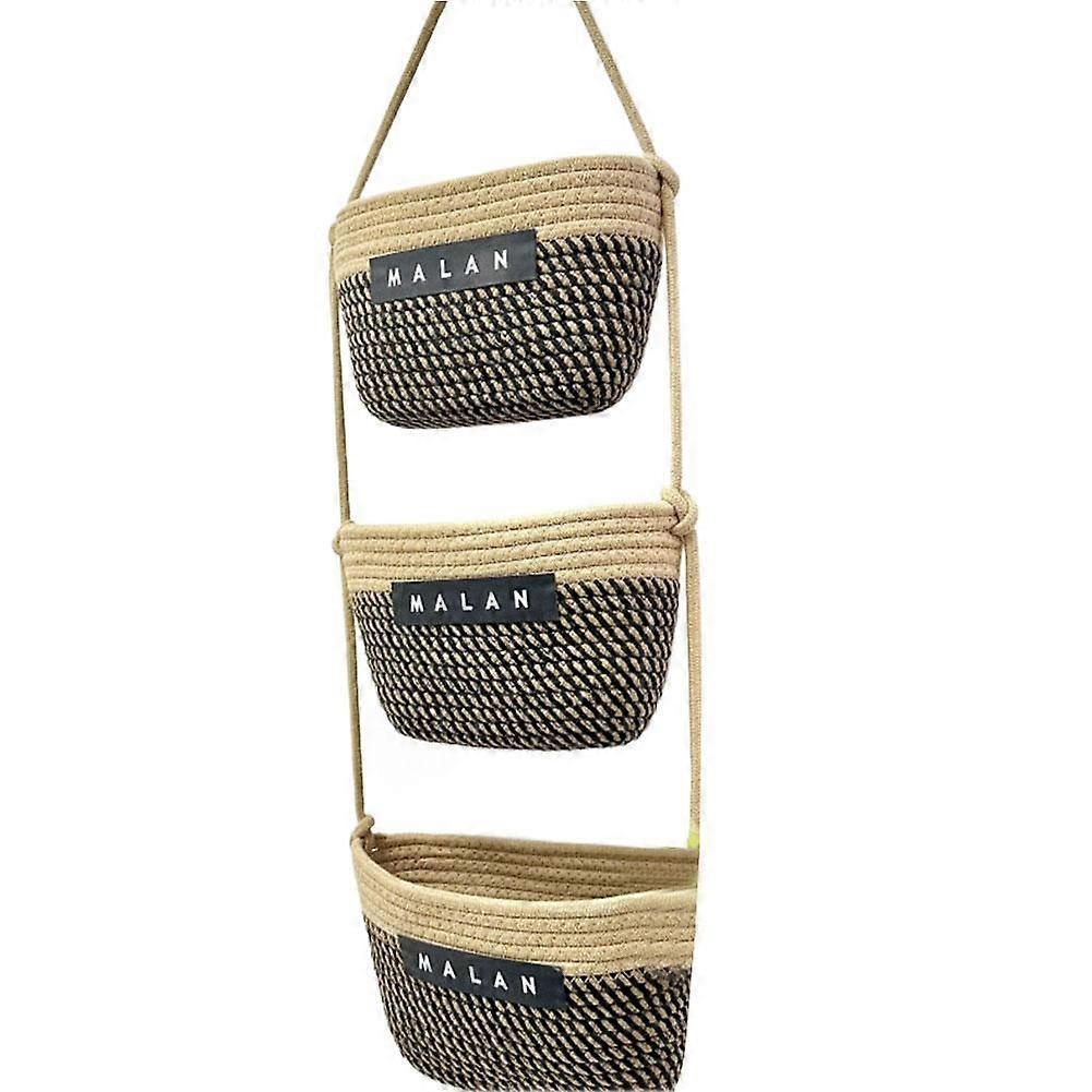 Cartoon Wall-mounted Storage and Hanging Basket Preparation Three-layer C8C