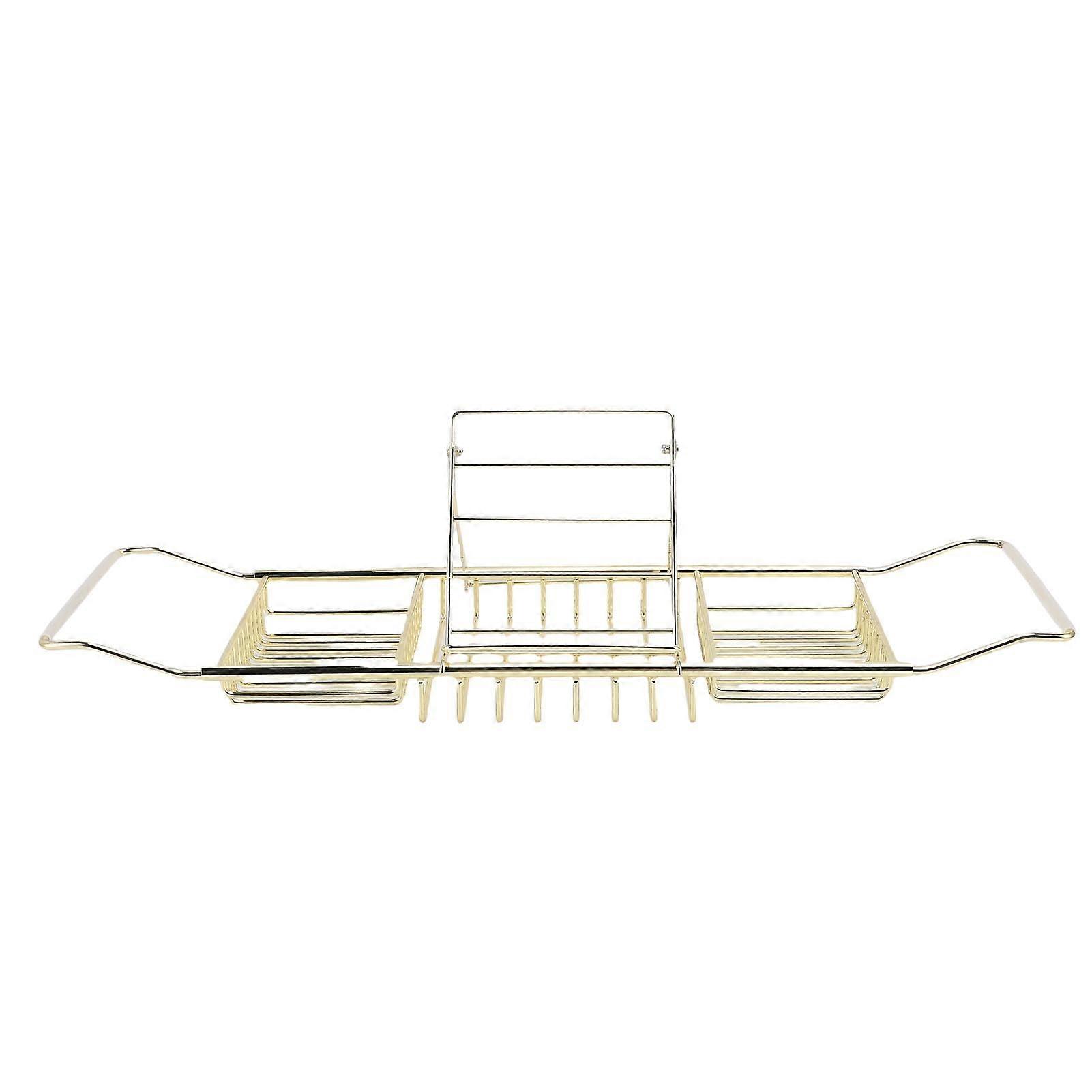 Stainless Steel Shower Bathtub with a Bathtub Shelf to the Storage of Essential Elements of the Bathroom (Gold)