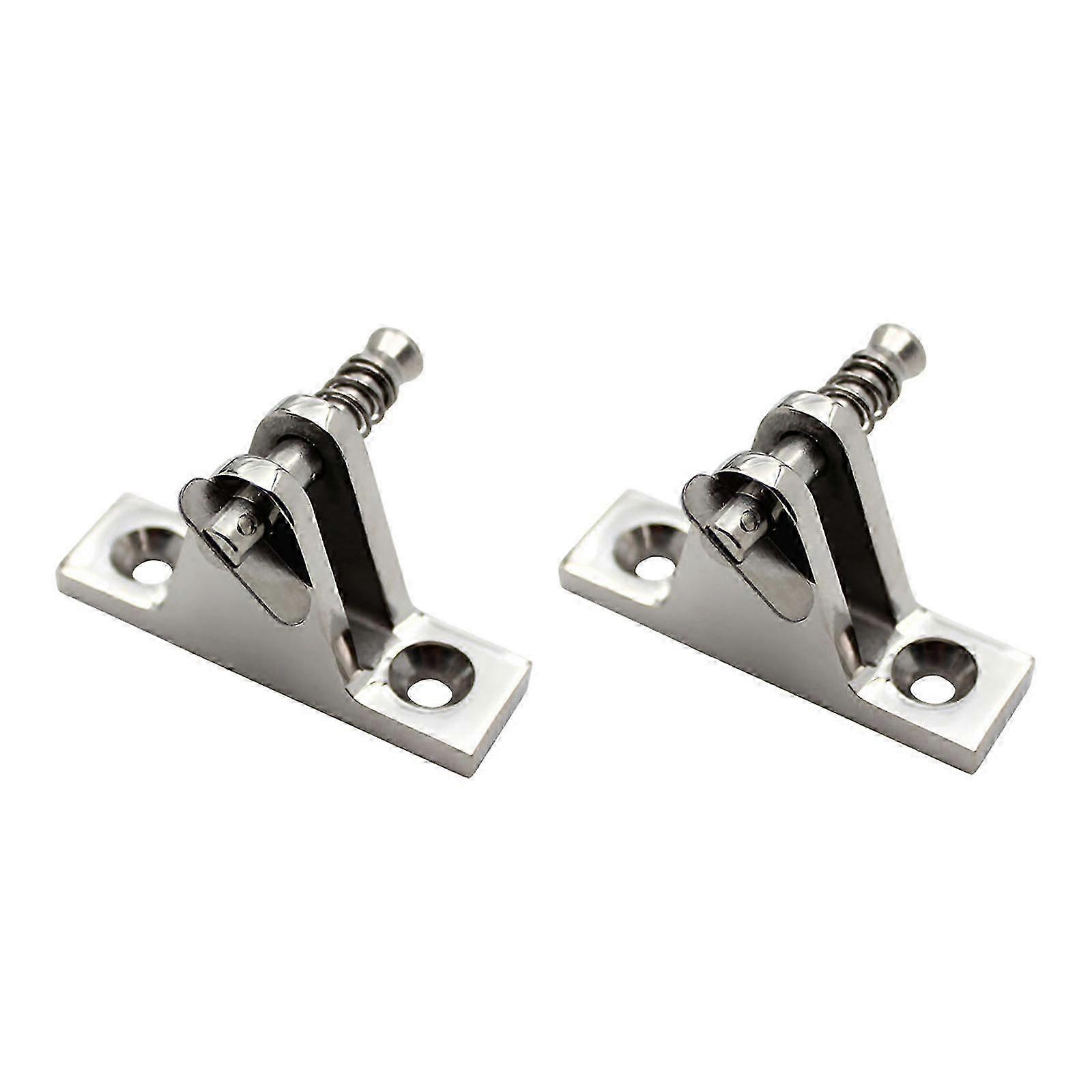 2x Bimini Top Hardware Replacement Removable Spring Loaded Pin Deck Hinges