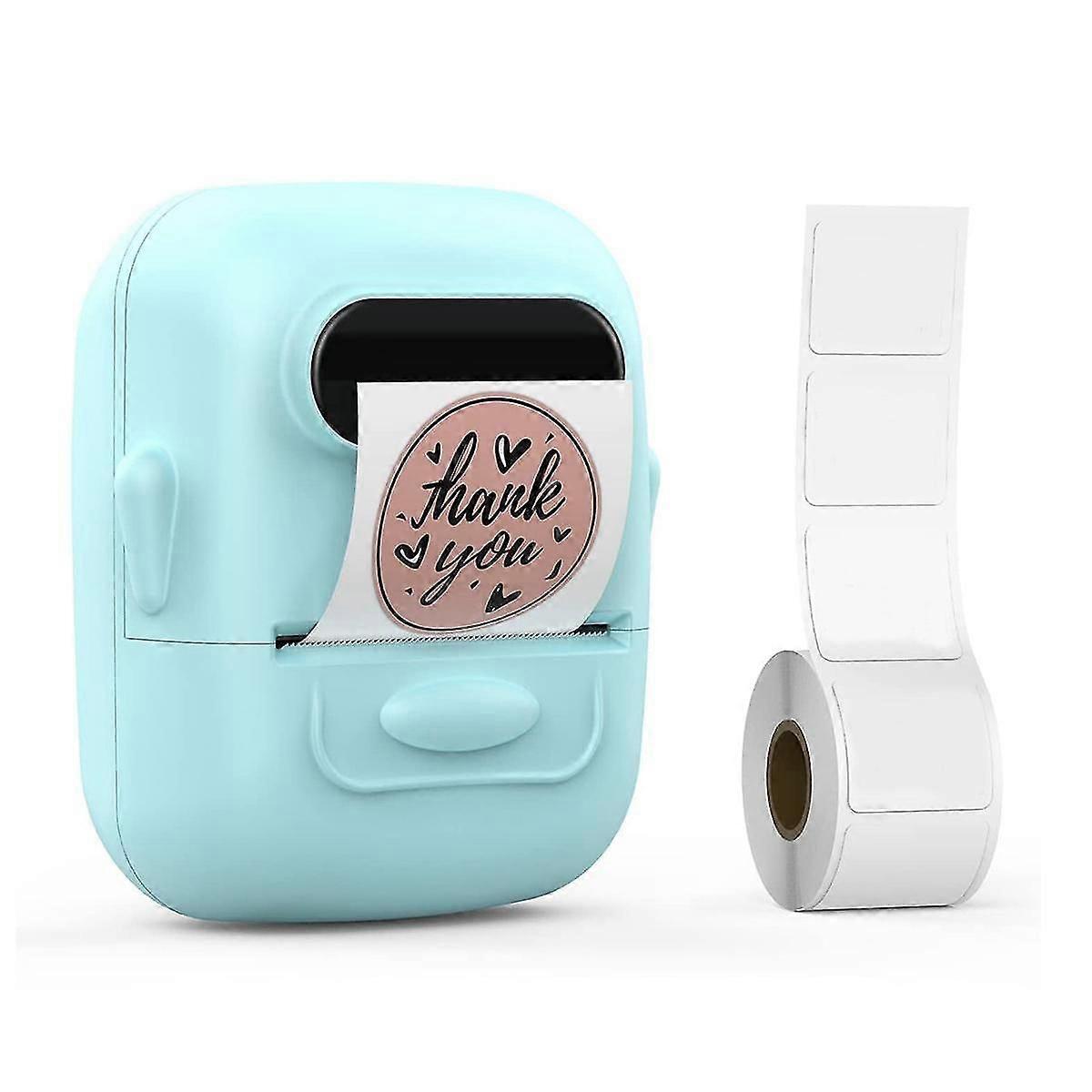 Label Maker Machine with Tape Barcode Label Printer - Mini Portable Bluetooth Thermal Labeler, Gree