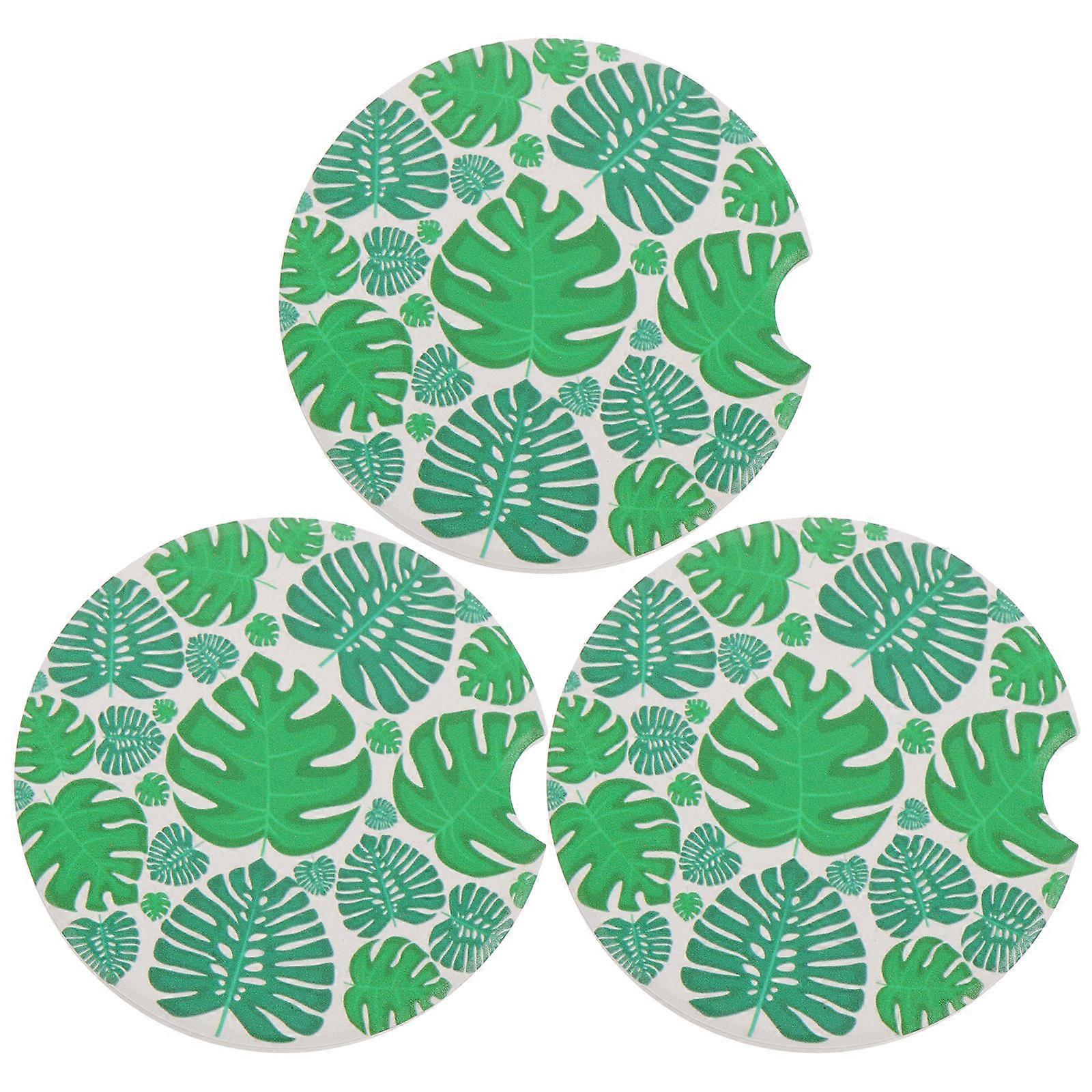 Creative Car Coasters Made of Car Interior Multi Color Non Slip 3Pack