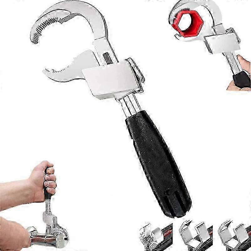 Multifunctional Adjustable Wrench Tool for Bathroom Sink and Pipe Repairs with Slip Joint Pliers