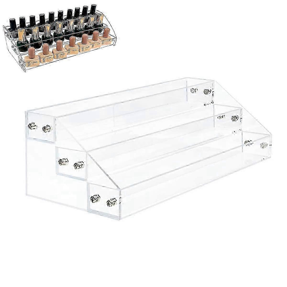 3-Tier Nail Polish Display Stand Organizer for Salon & Home Storage