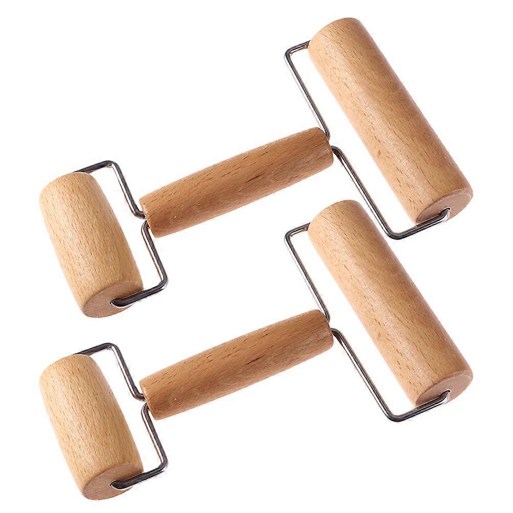 Double Head Solid Wood Rolling Pin for Baking, Non Stick Pizza Dough Roller for Pastry & Cooking, Easy Cleaning Natural Surface