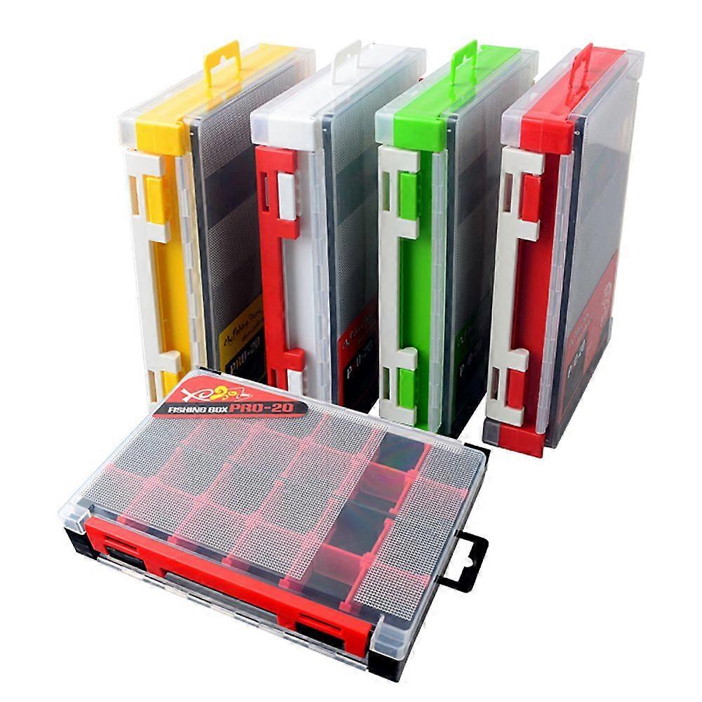 Double Sided Fishing Tackle Box Storage Trays with Removable Dividers Fly Fishing Lures Hooks Organizer Box Case