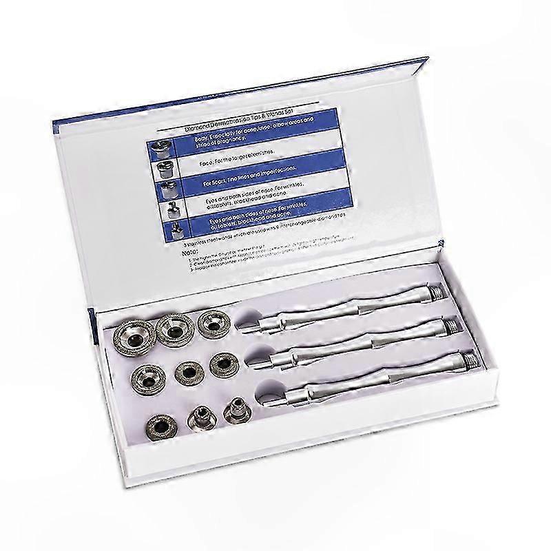 Microdermabrasion Machine with 9 Tips, 3 Wands, Cotton Filters for Skin Renewal