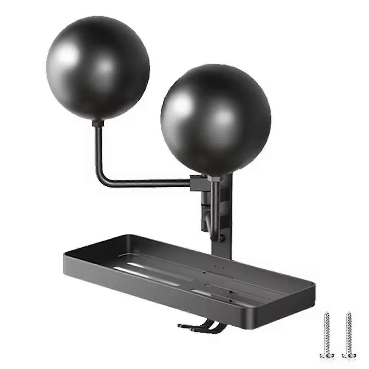 Motorcycle Helmet Display Stand with Adjustable Hook Wall Mounted Organize Caps Jackets & Accessorie